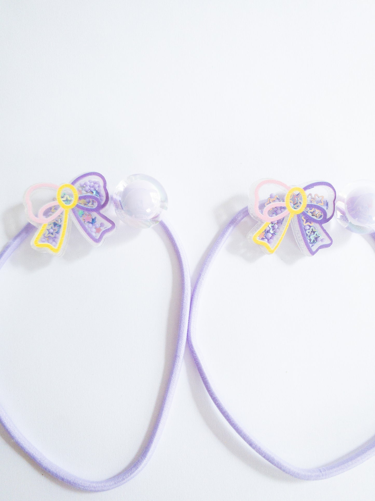 Confetti Filled Charm Hair Ties