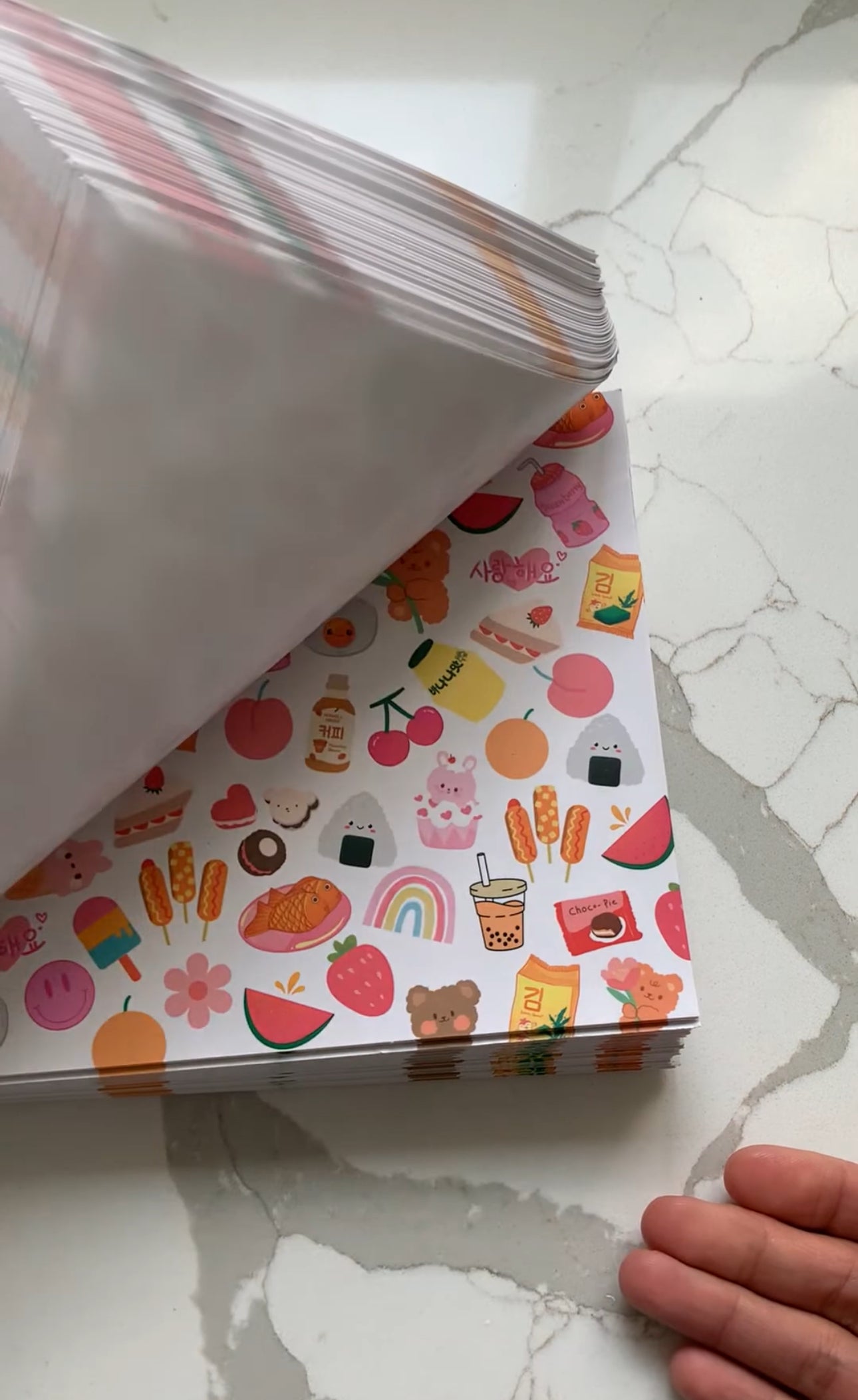Cutie Foodie Eggy Cakes Paper - 5 Sheets