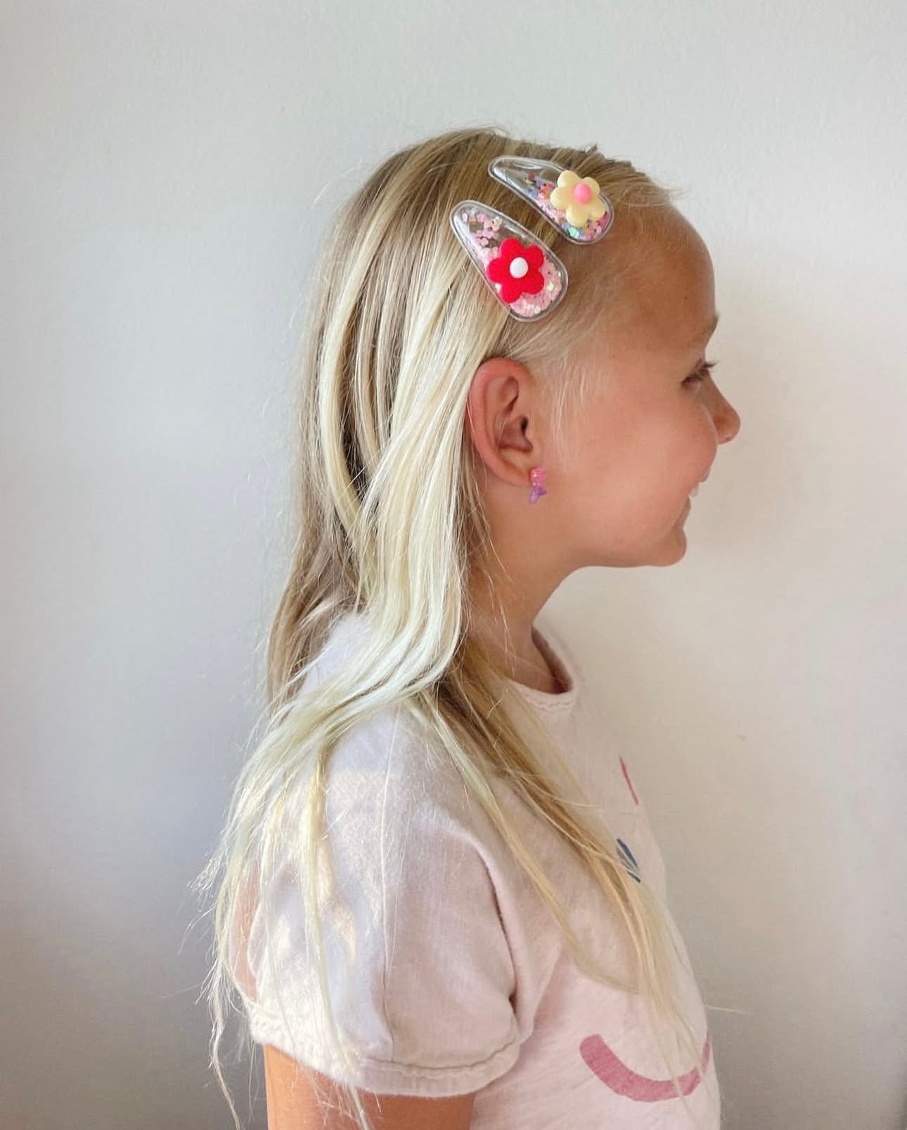 Flower Confetti Shaker Hair Clips