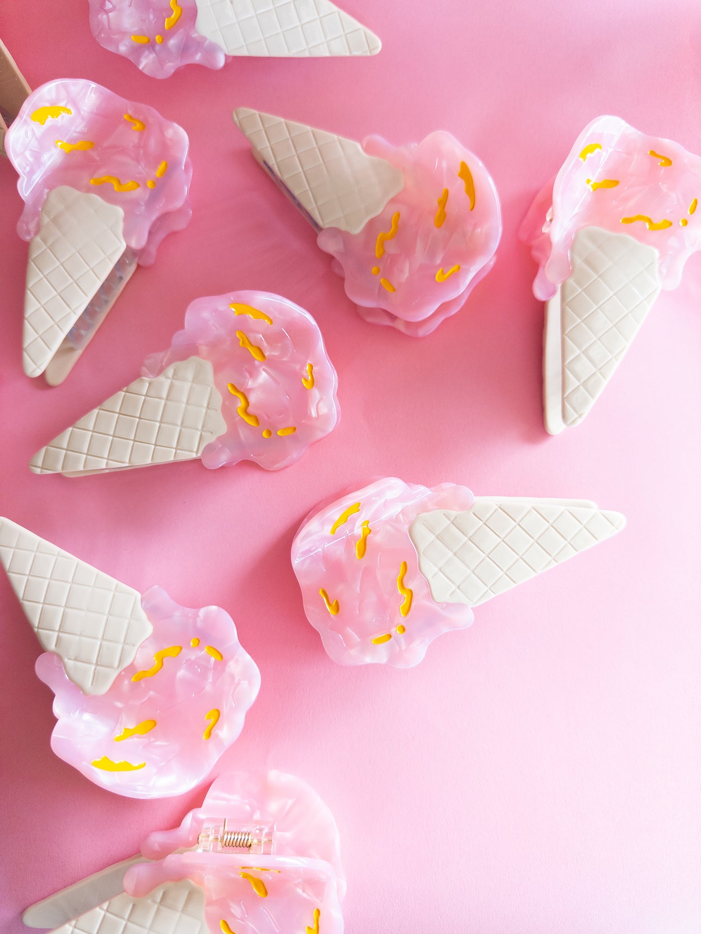 Ice Cream Cone Hair Claw Clip