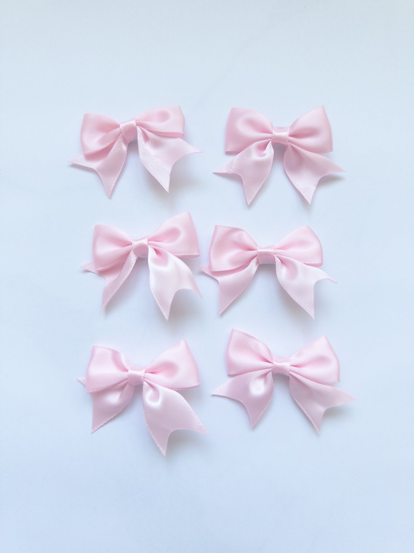 Baby Pink Bow Hair Clip Set