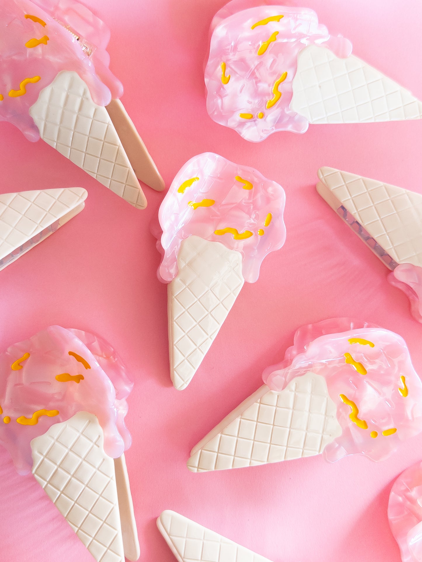 Ice Cream Cone Hair Claw Clip