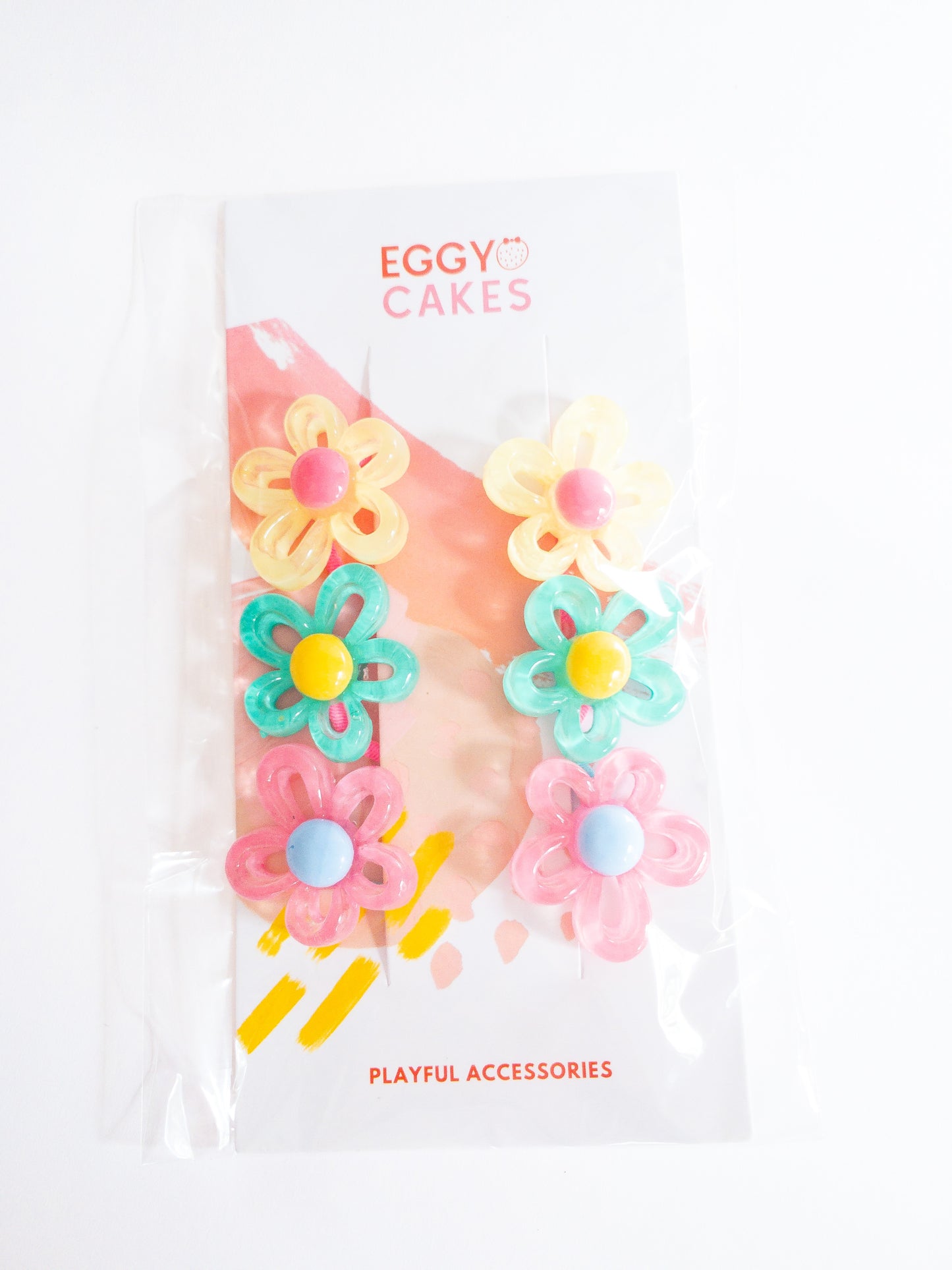 Outlined Candy Flower Hair Ties
