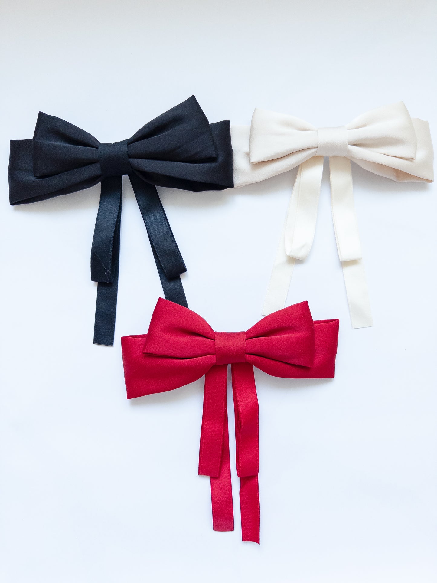 Double Bow Ribbon Hair Clip