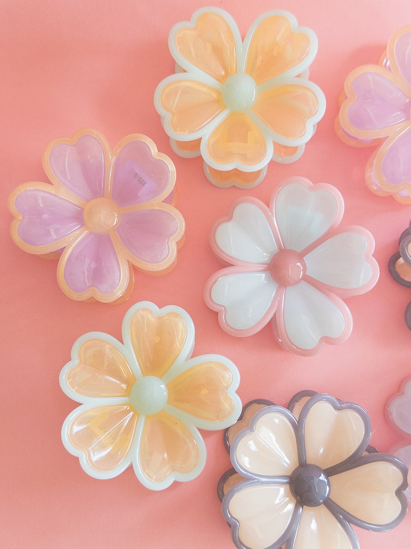Jelly Flower Hair Claw Clip