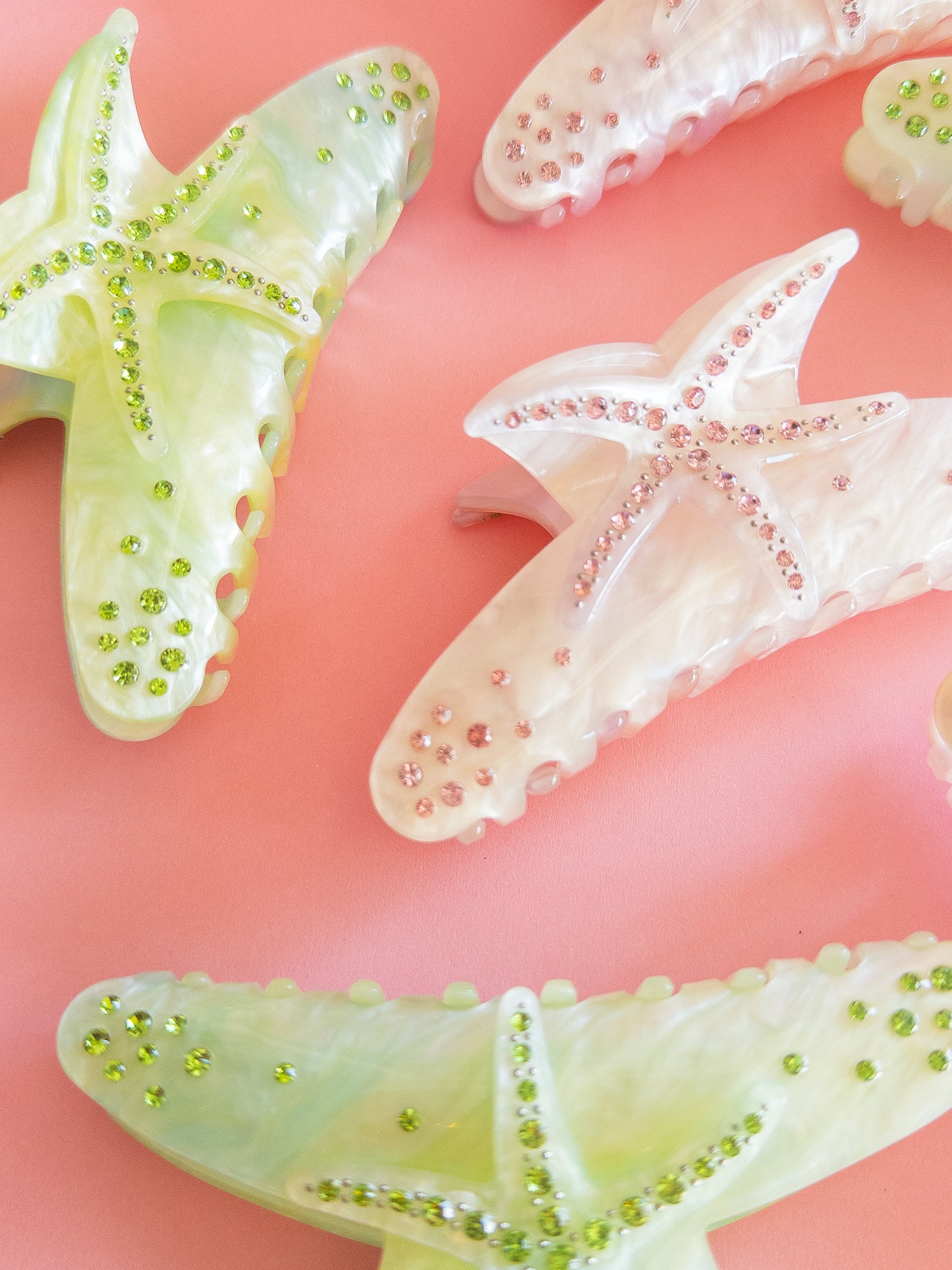 Gem Starfish Hair Claw Clip