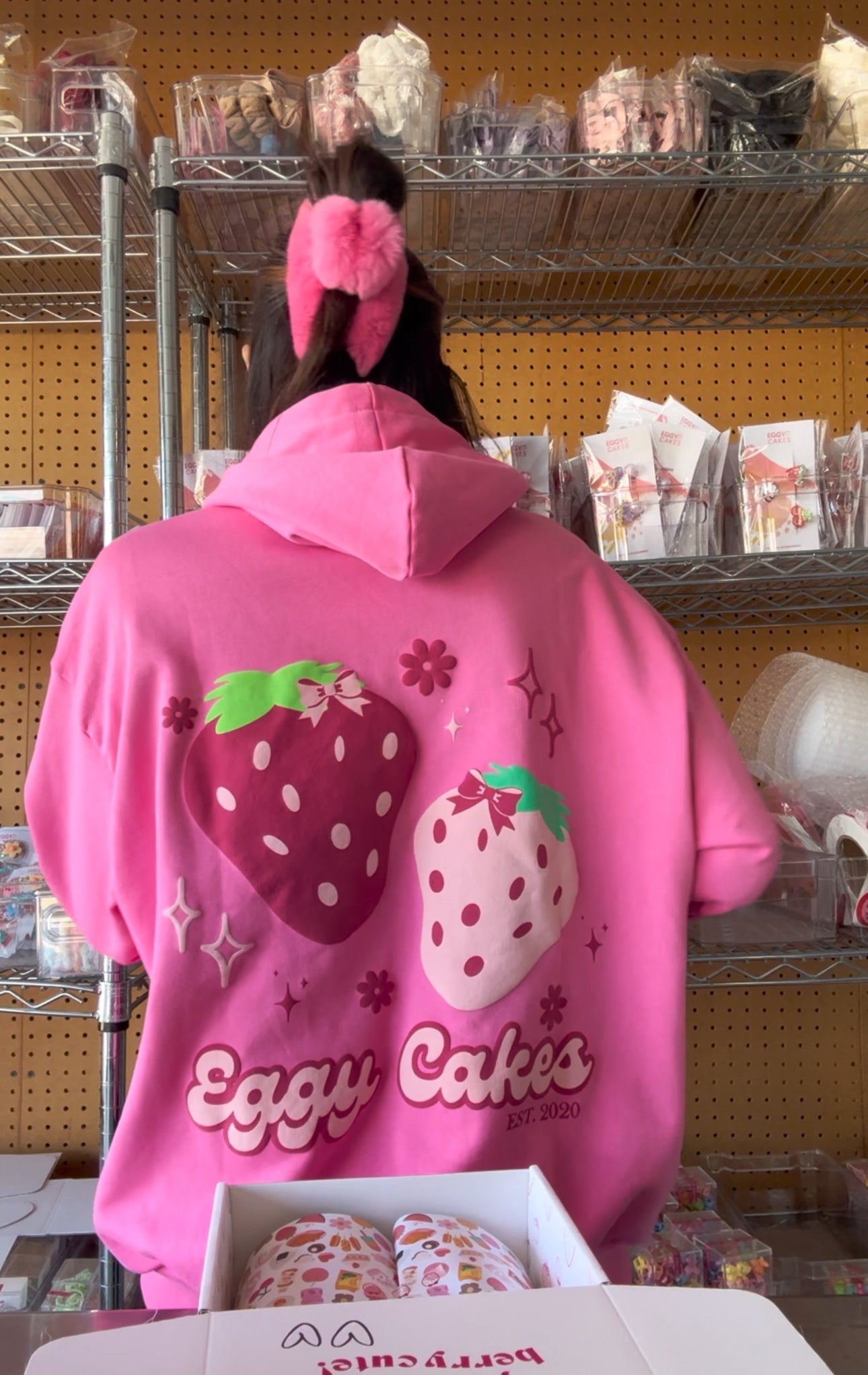 Eggy Cakes Strawberry Hoodie - Kids