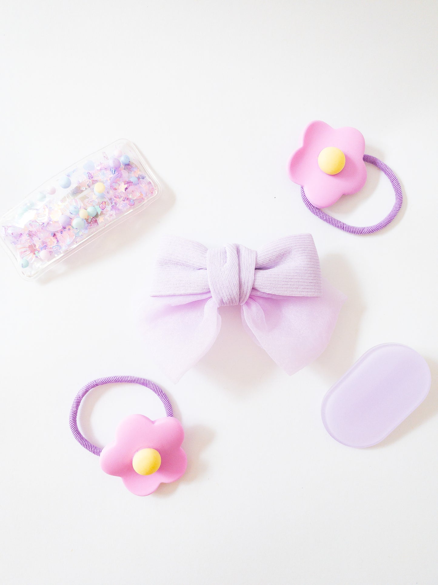 Shay Bow and Confetti 5 Piece Hair Clip Set