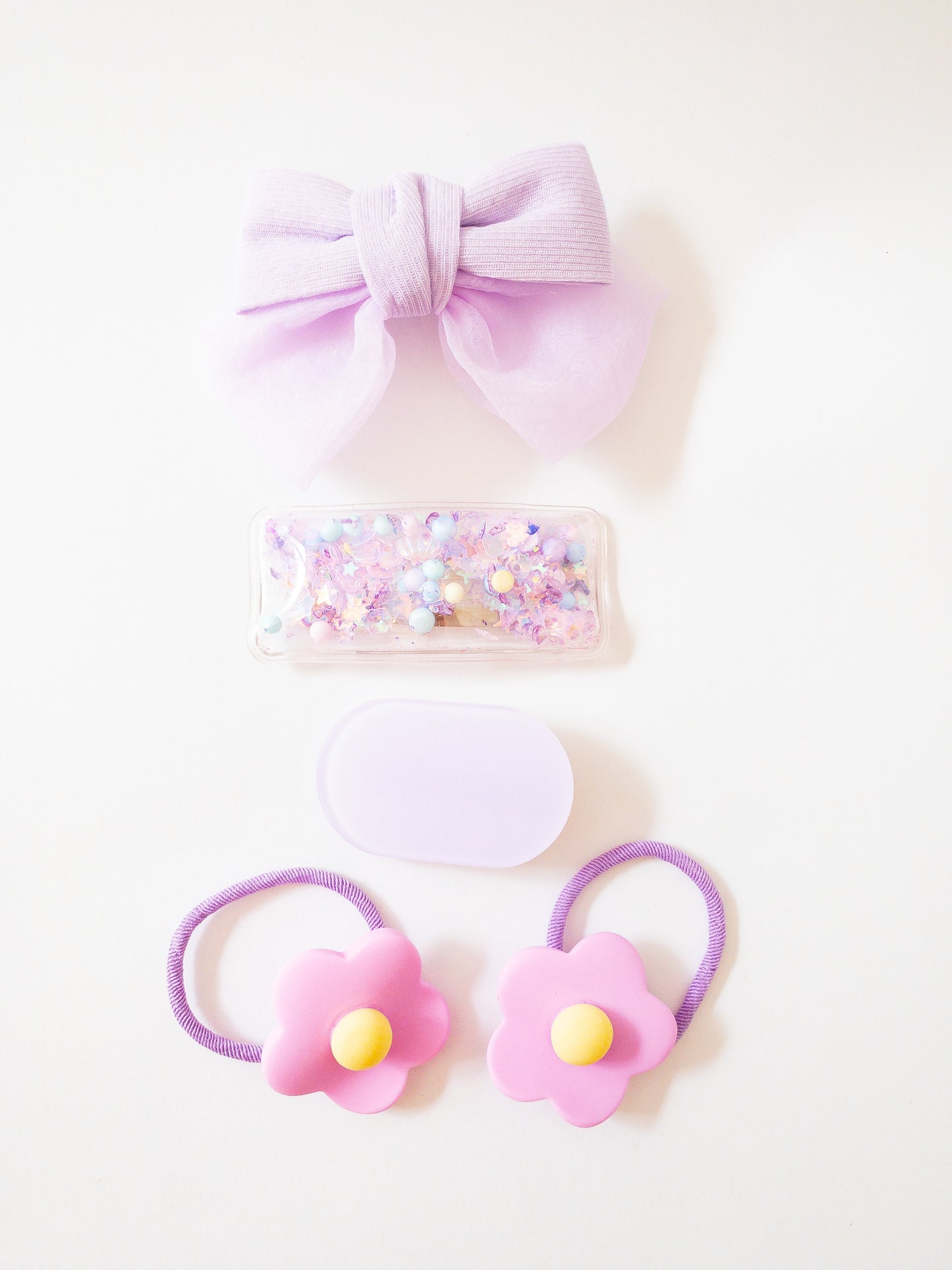 Shay Bow and Confetti 5 Piece Hair Clip Set