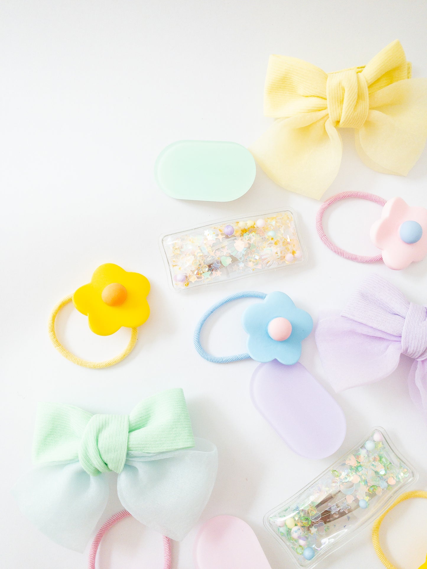 Shay Bow and Confetti 5 Piece Hair Clip Set