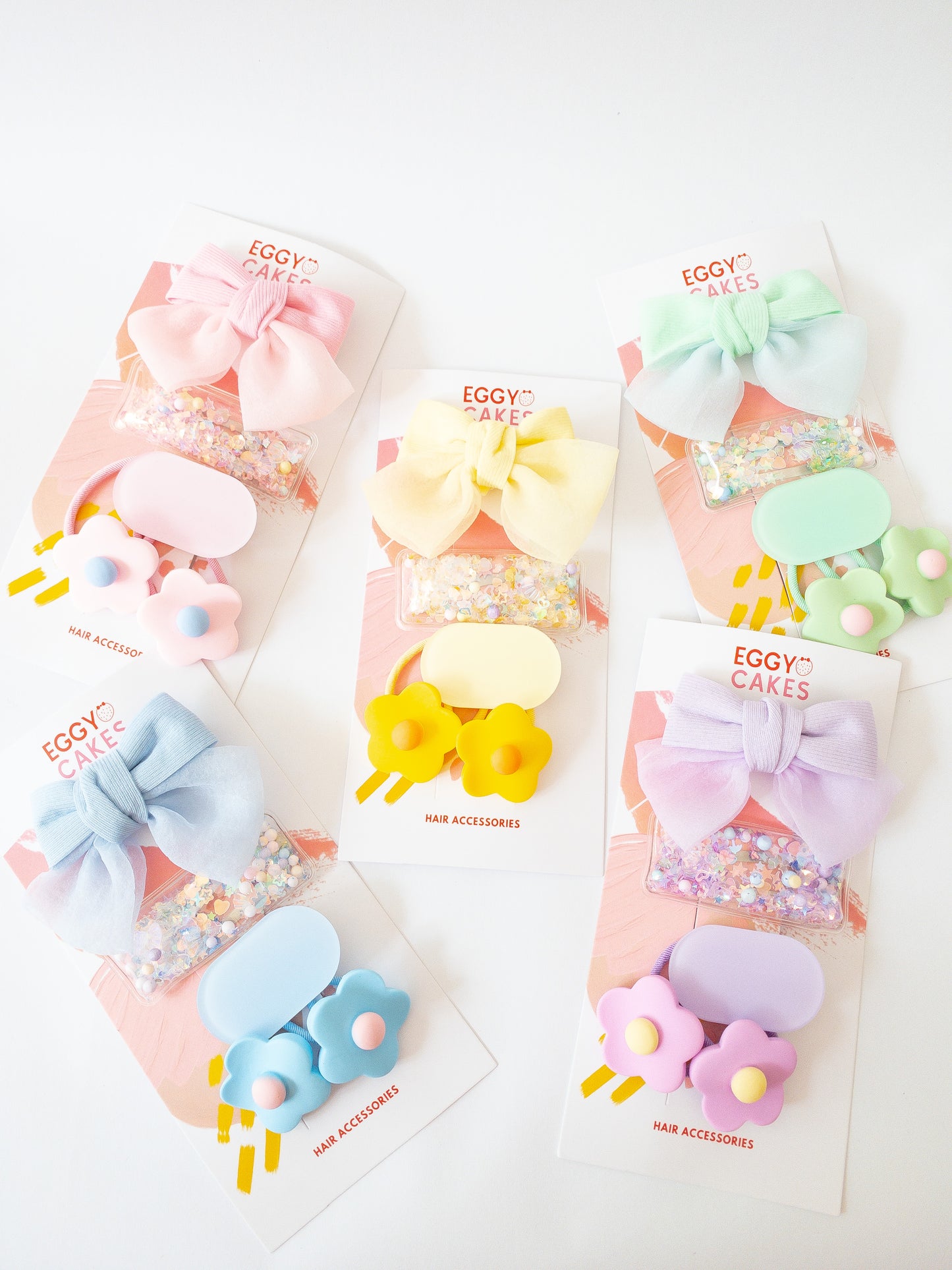 Shay Bow and Confetti 5 Piece Hair Clip Set