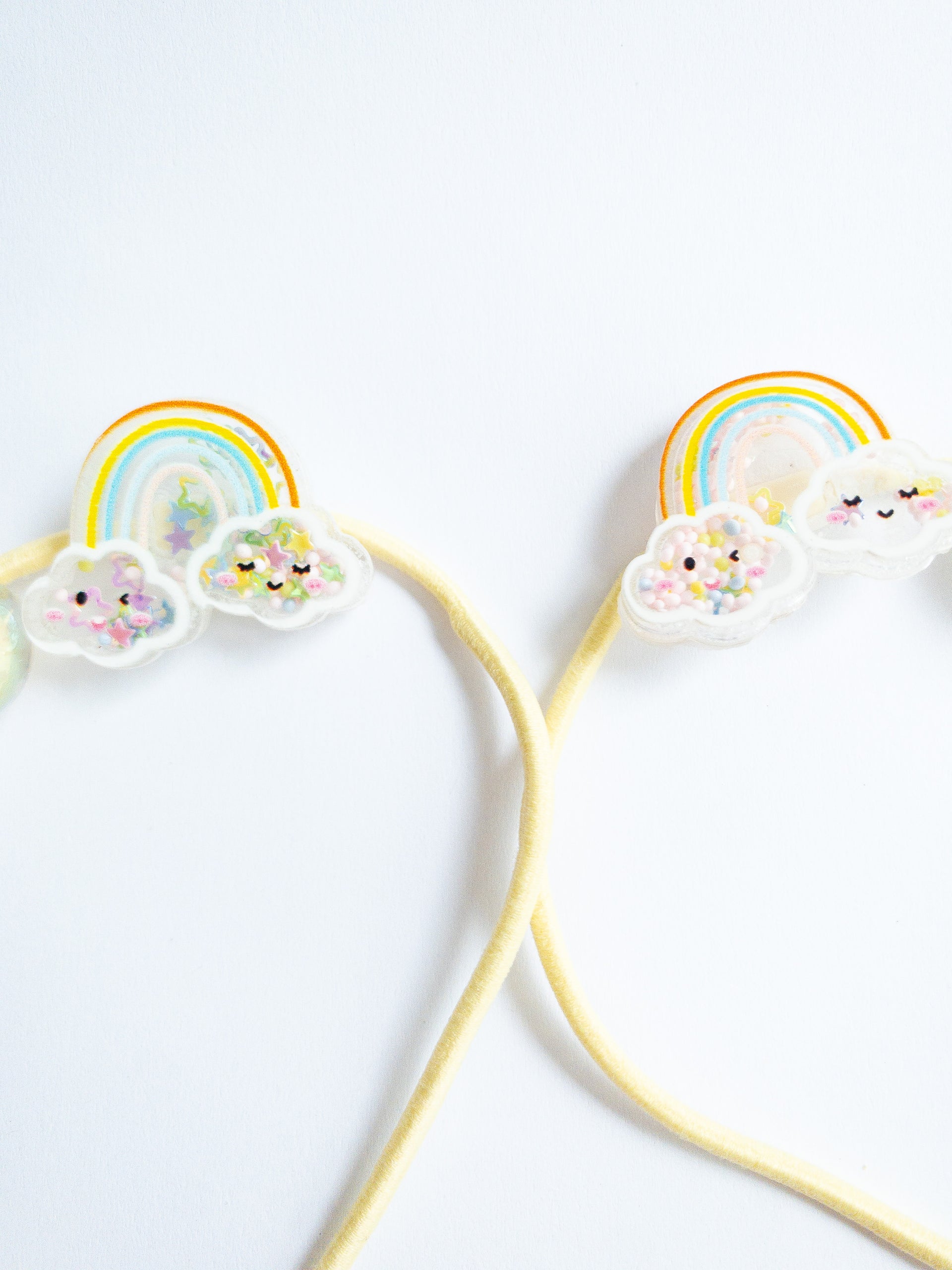 Confetti Filled Charm Hair Ties