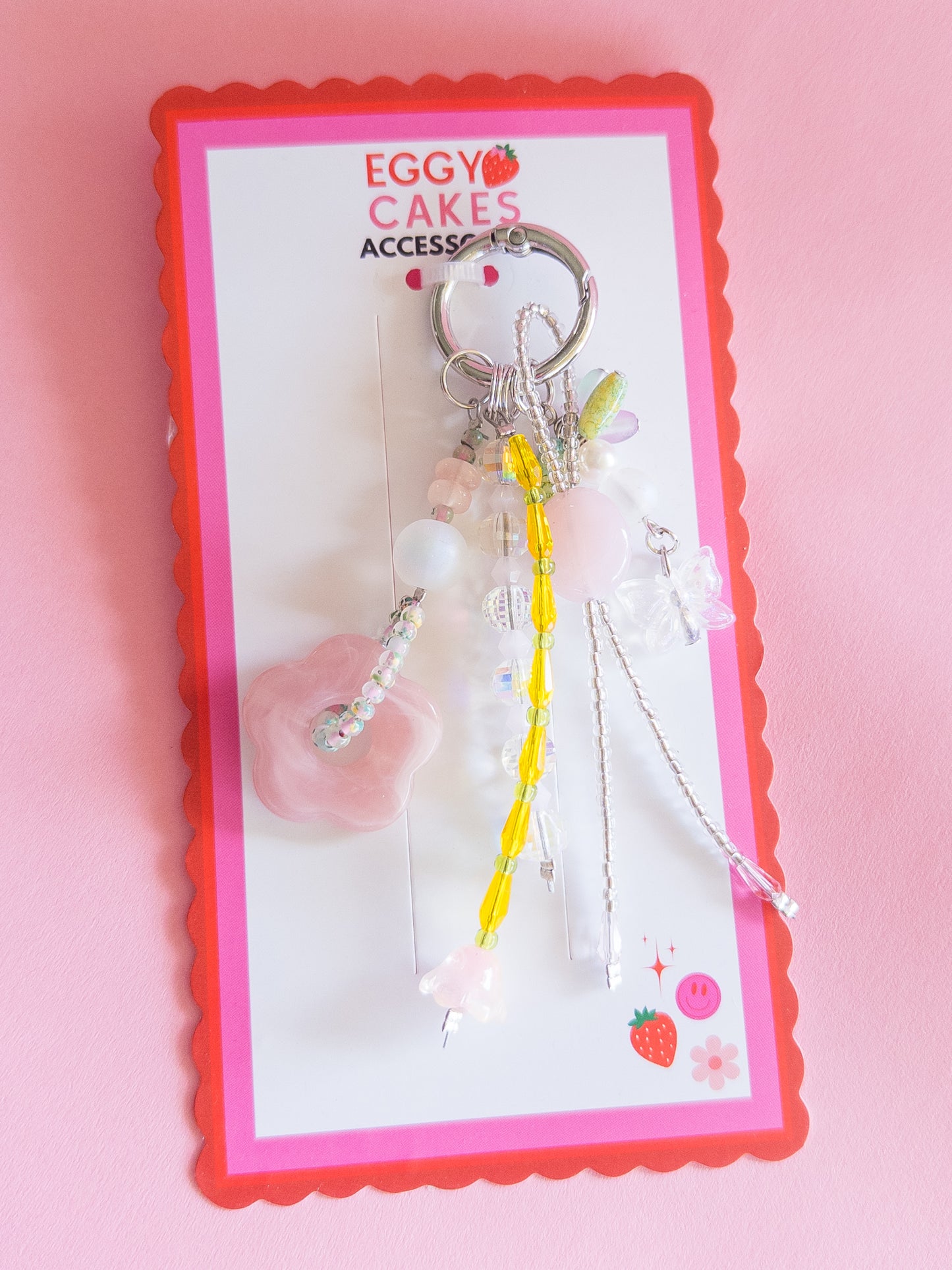 Beaded Butterfly Garden Bag Charm