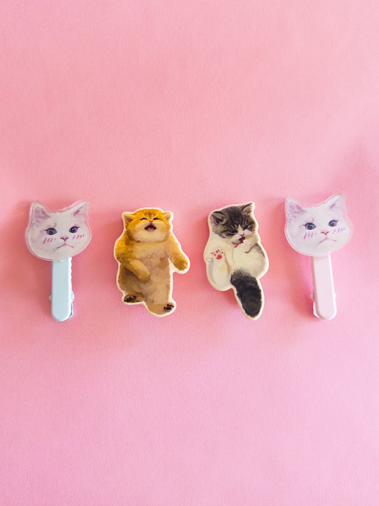 Funny Feline Hair Clips