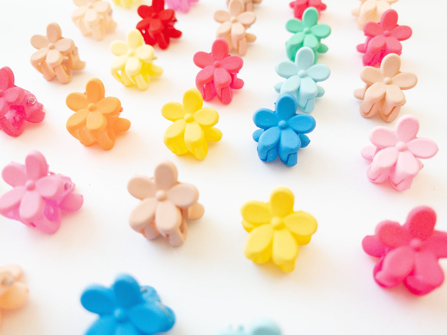 Mini Flower Hair Clips - 36 Pack
