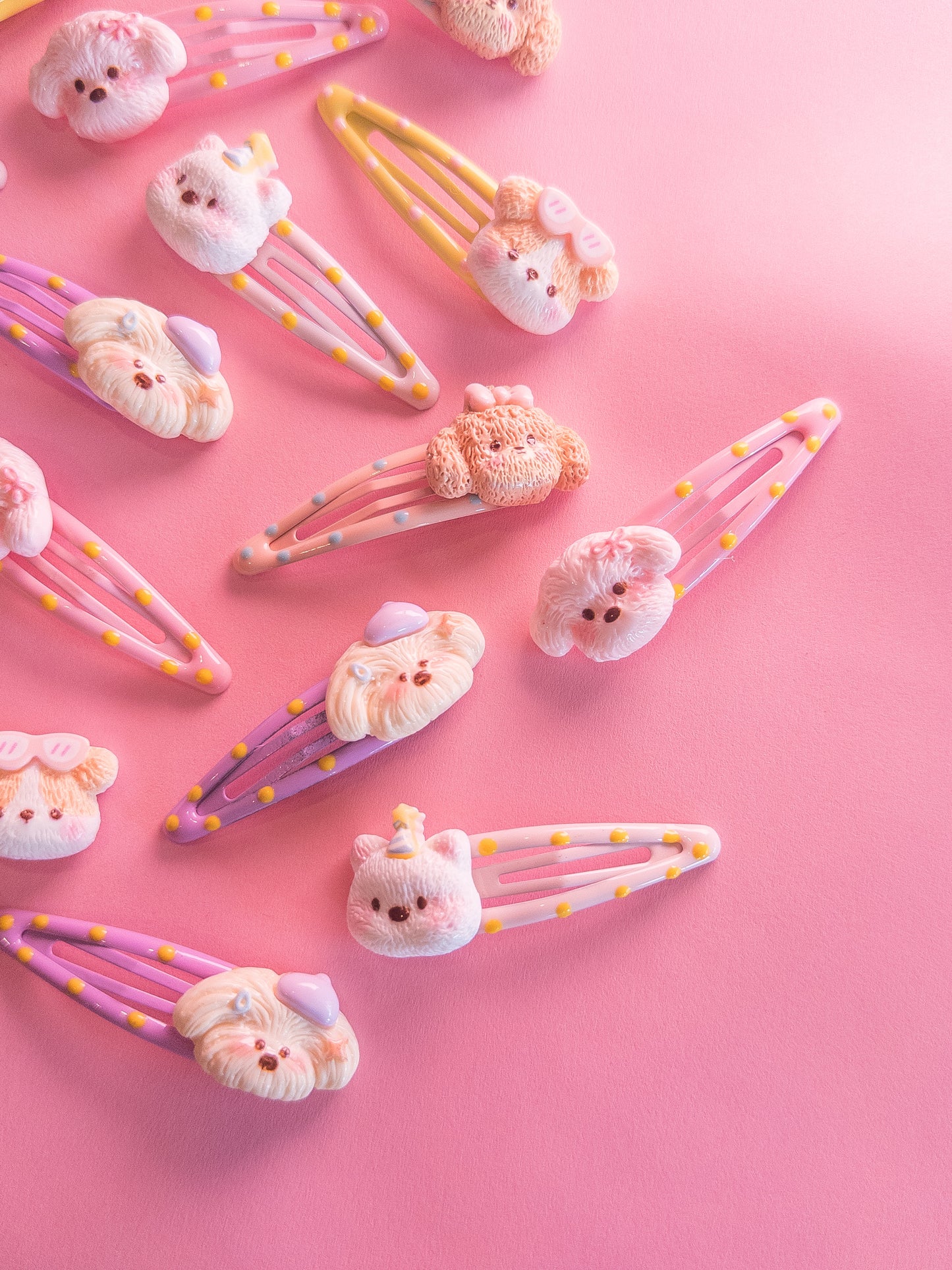 Puppy Love Polka Dot Hair Clips