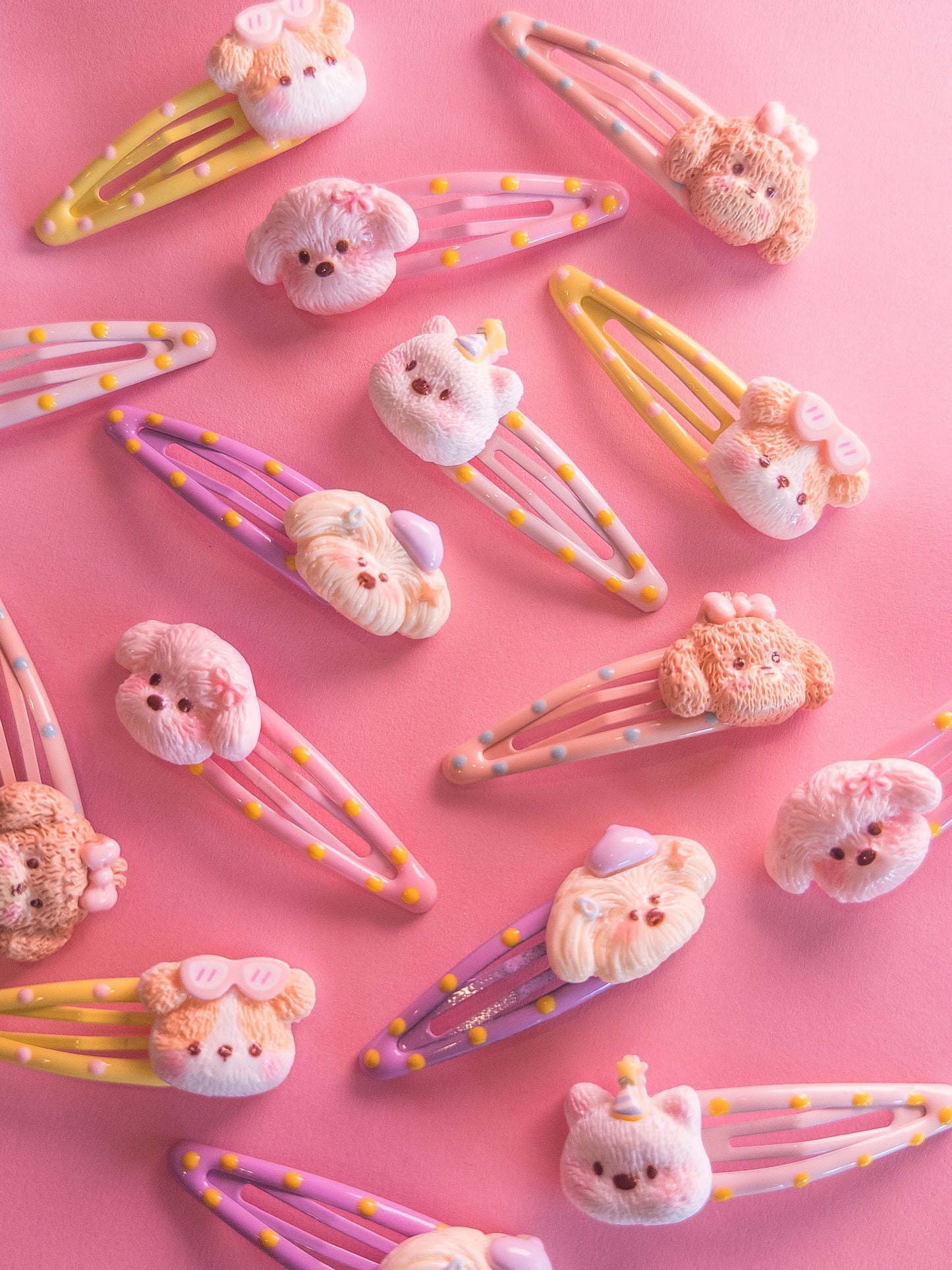 Puppy Love Polka Dot Hair Clips