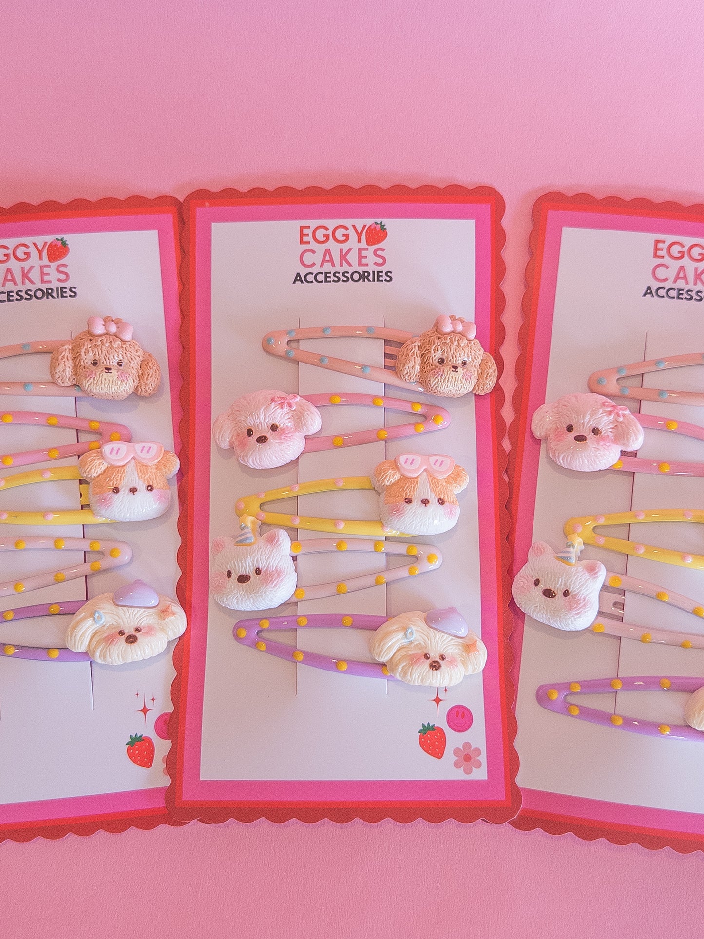 Puppy Love Polka Dot Hair Clips