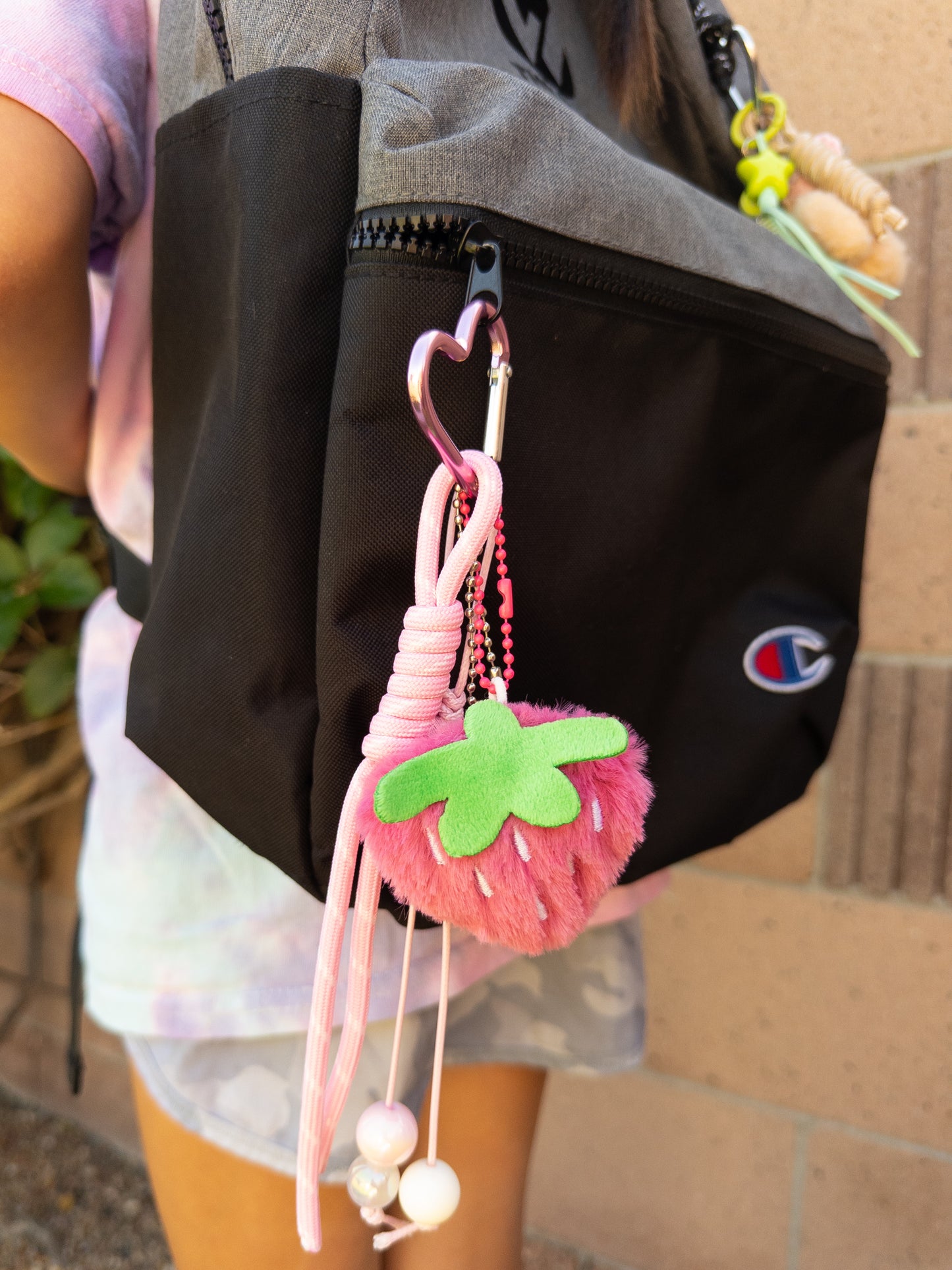 Plushie Strawberry Backpack/Bag Charm