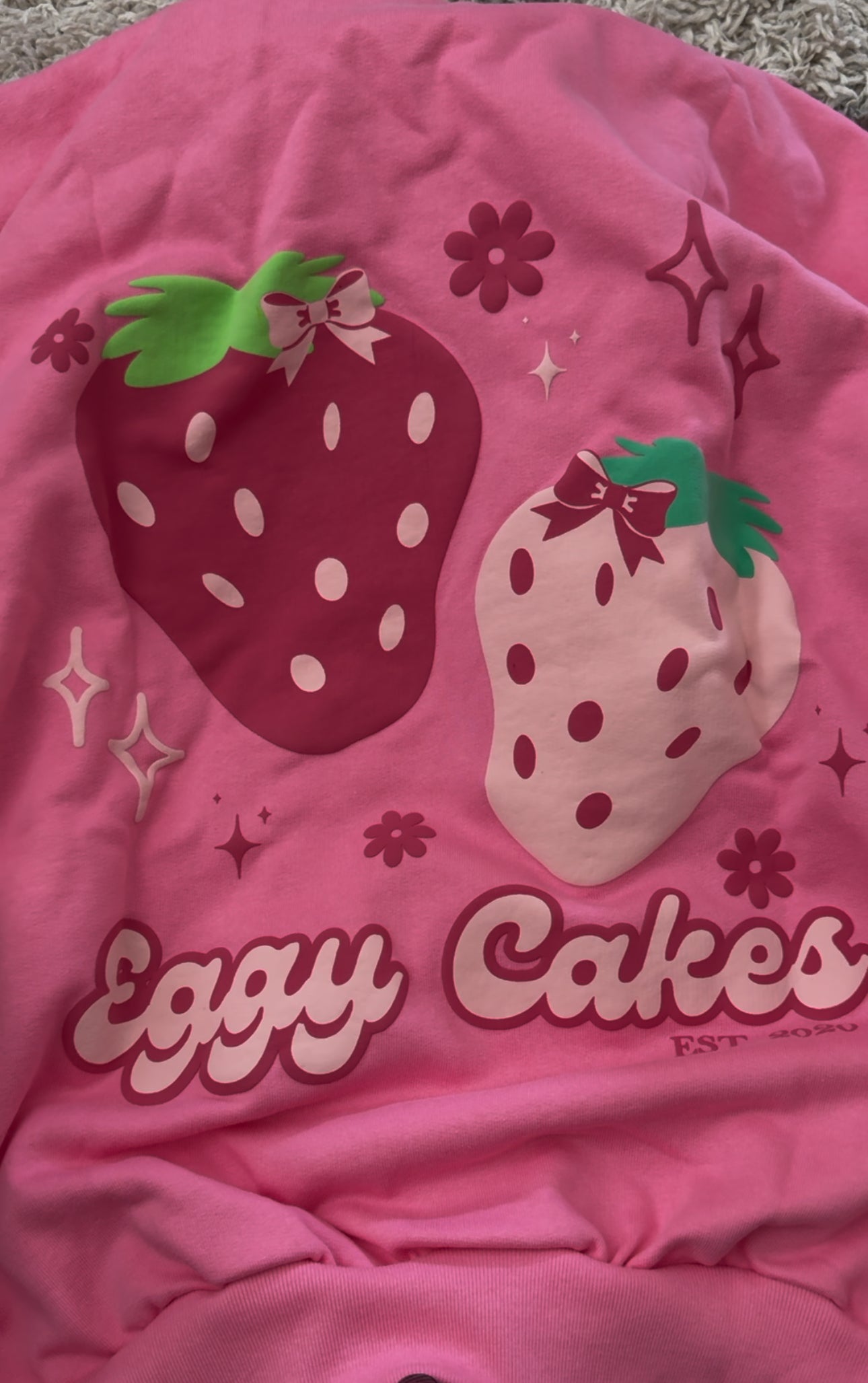 Eggy Cakes Strawberry Hoodie - Kids