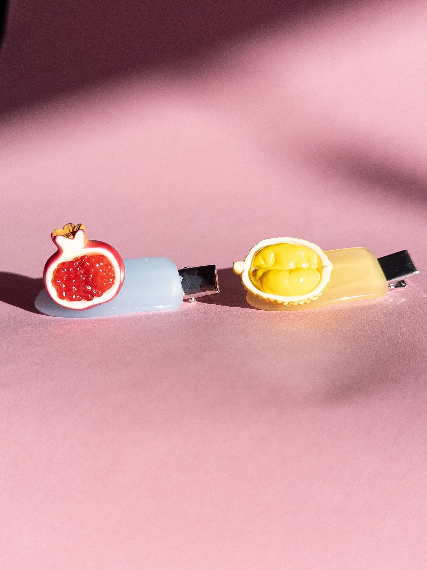 Durian and Pomegranate Hair Clip