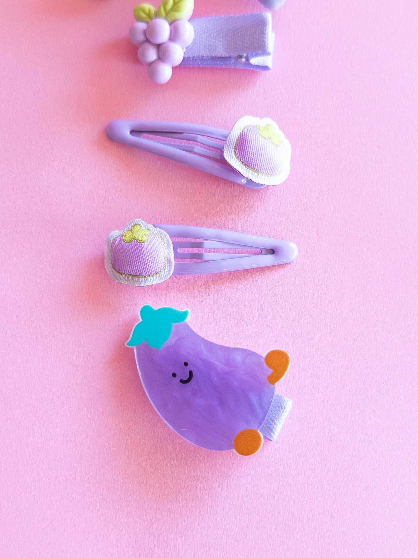 Eggplant Puffy Bow Set