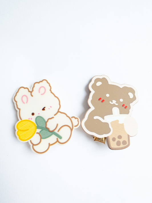 Boba Bear Hair Clips