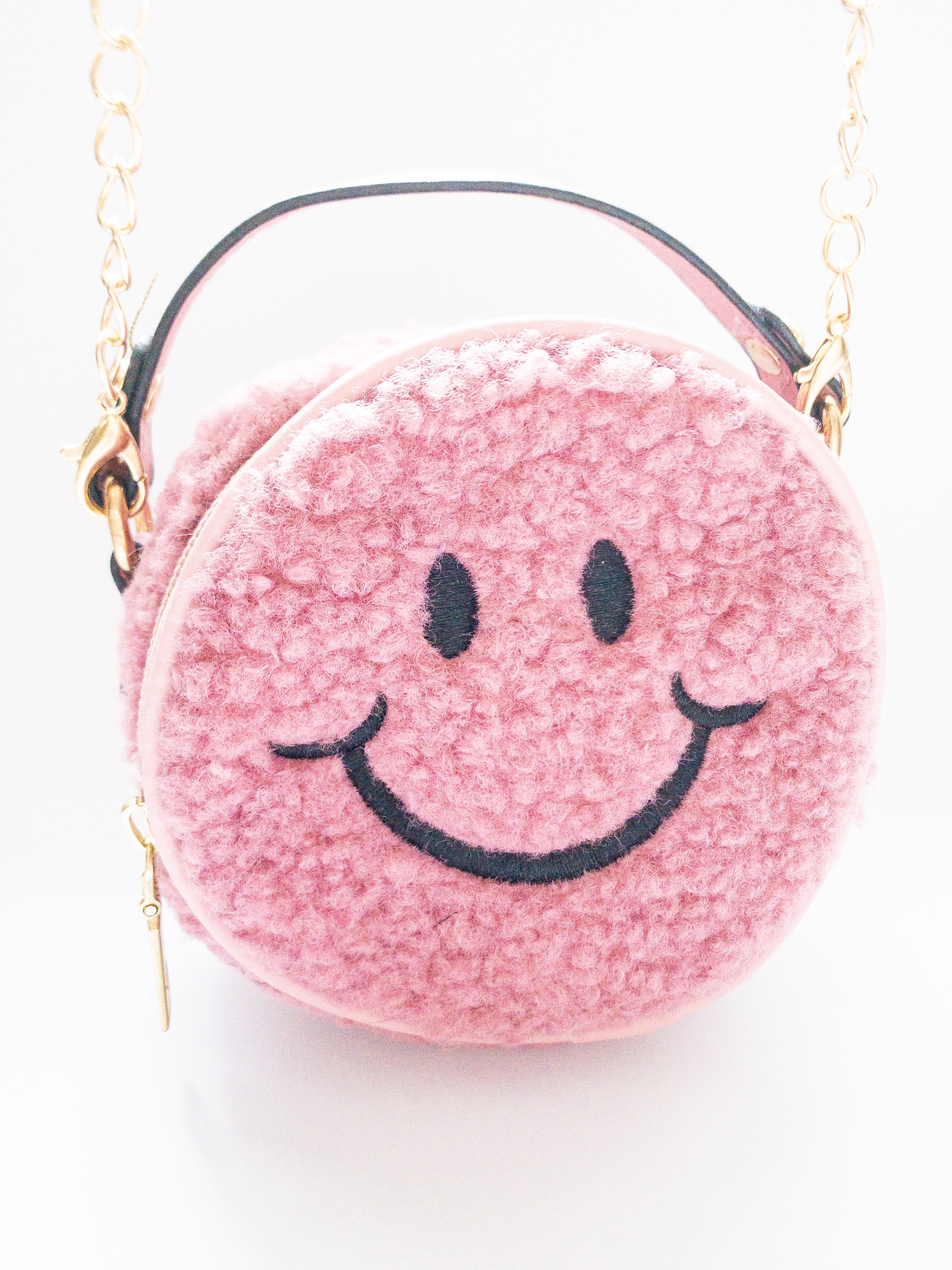 Fuzzy Smiley Face Bag