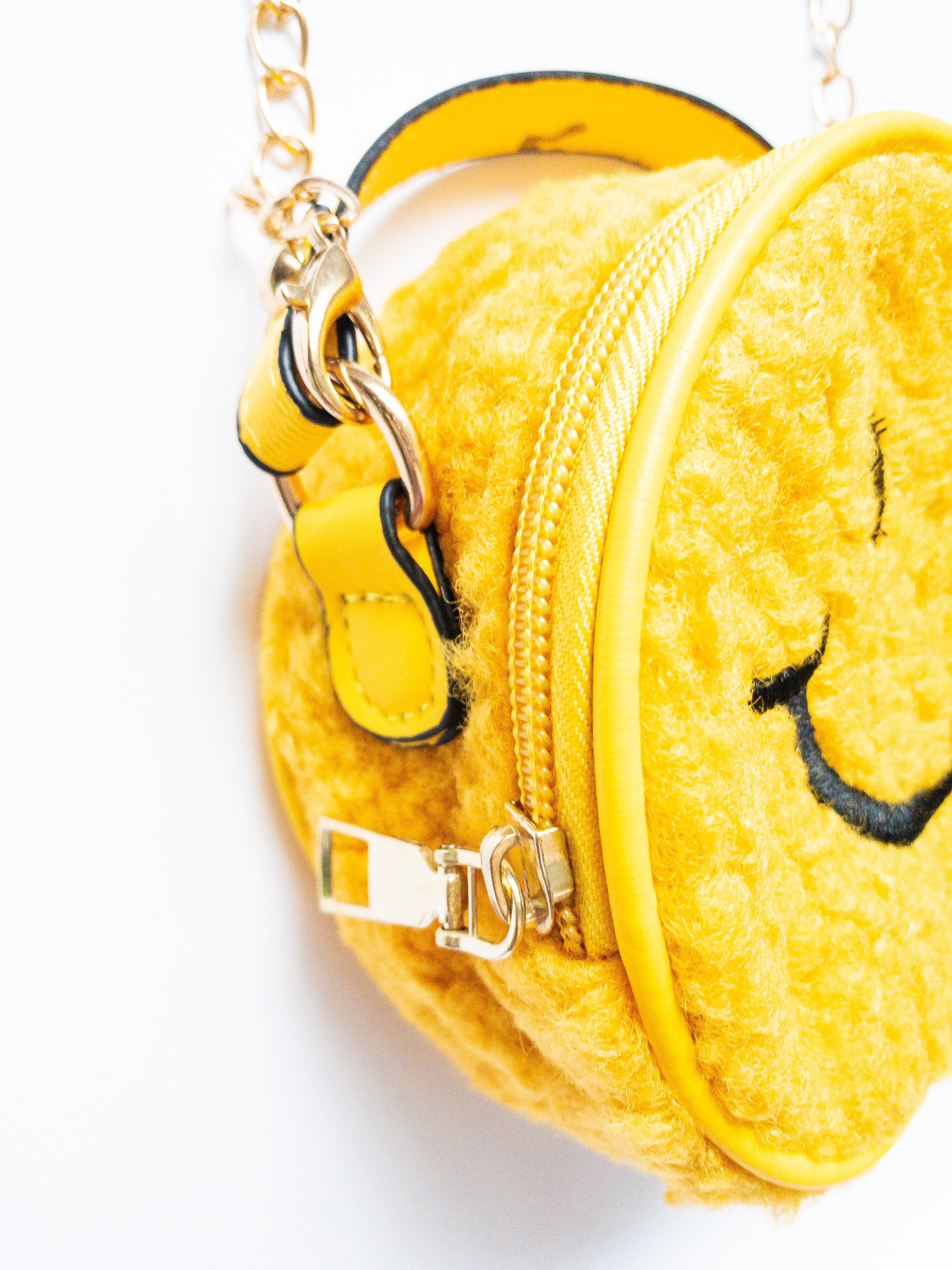 Buy [holawit] Cute Happy Smiley Face Design Zipper Coin Purse with Keychain  Soft Synthetic Leather Attached Key Ring - Black, Black, Coin Purse With  Key Chain at Amazon.in