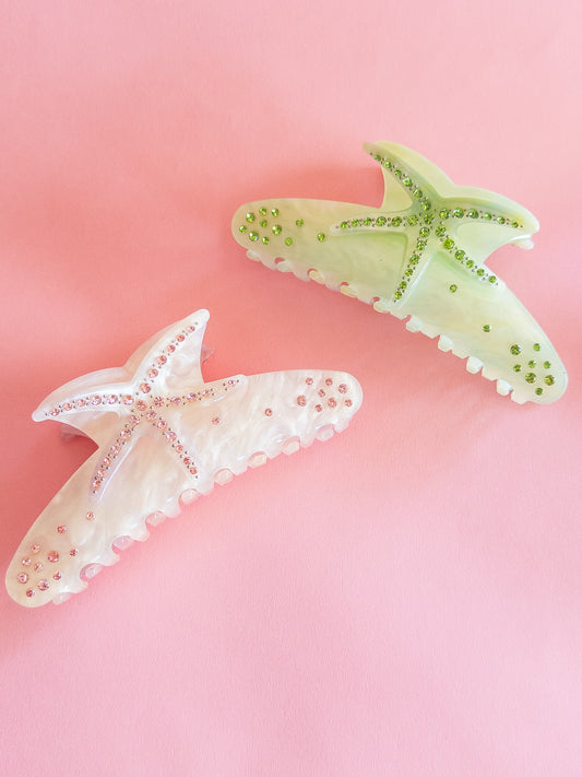 Gem Starfish Hair Claw Clip