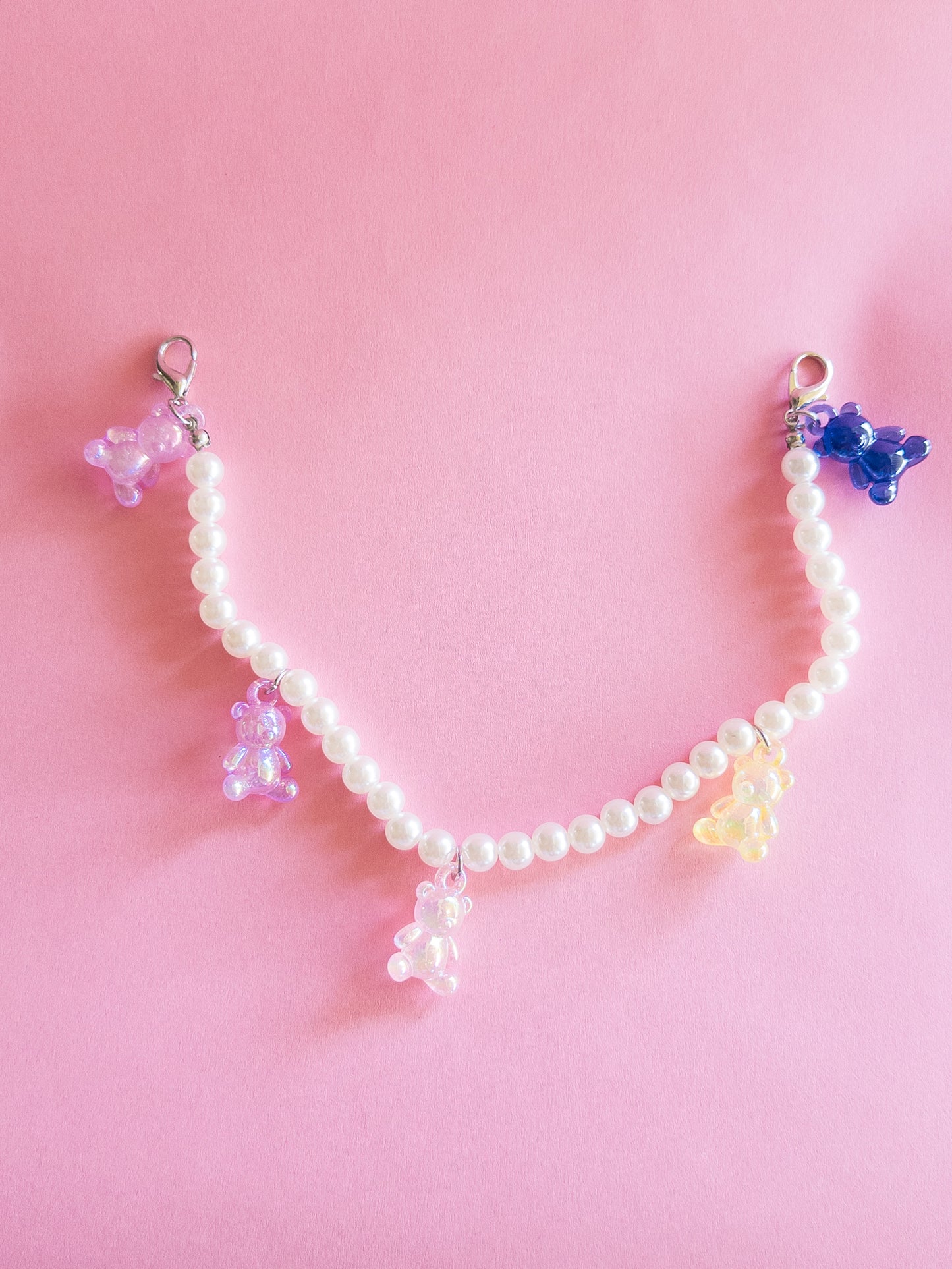 Iridescent Gummy Bear Pearl Bag Charm