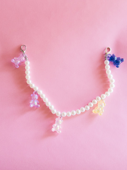Iridescent Gummy Bear Pearl Bag Charm