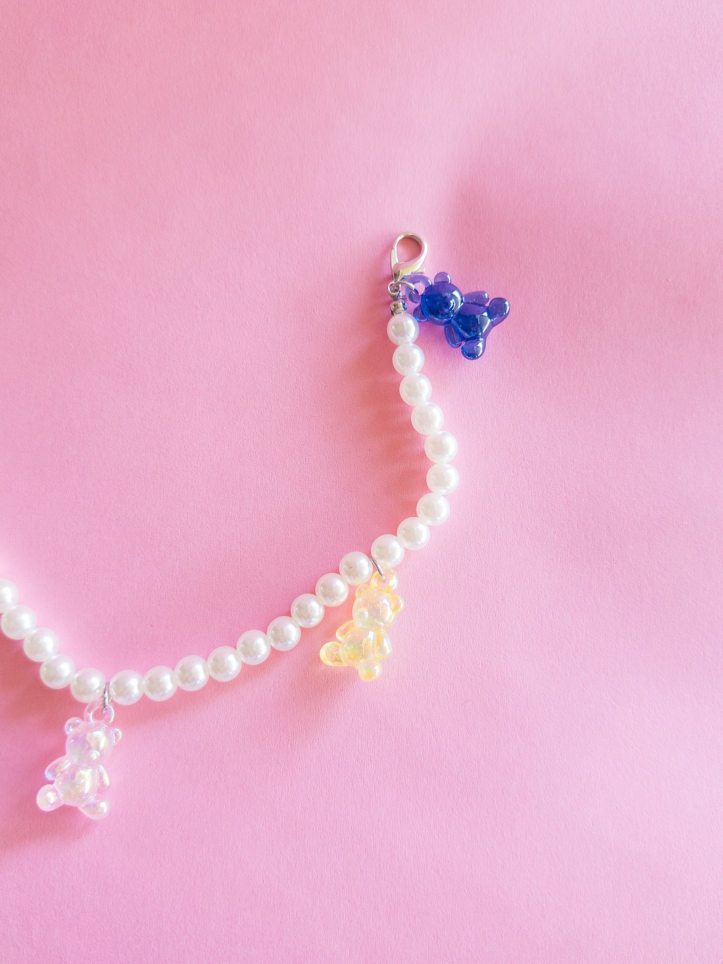 Iridescent Gummy Bear Pearl Bag Charm