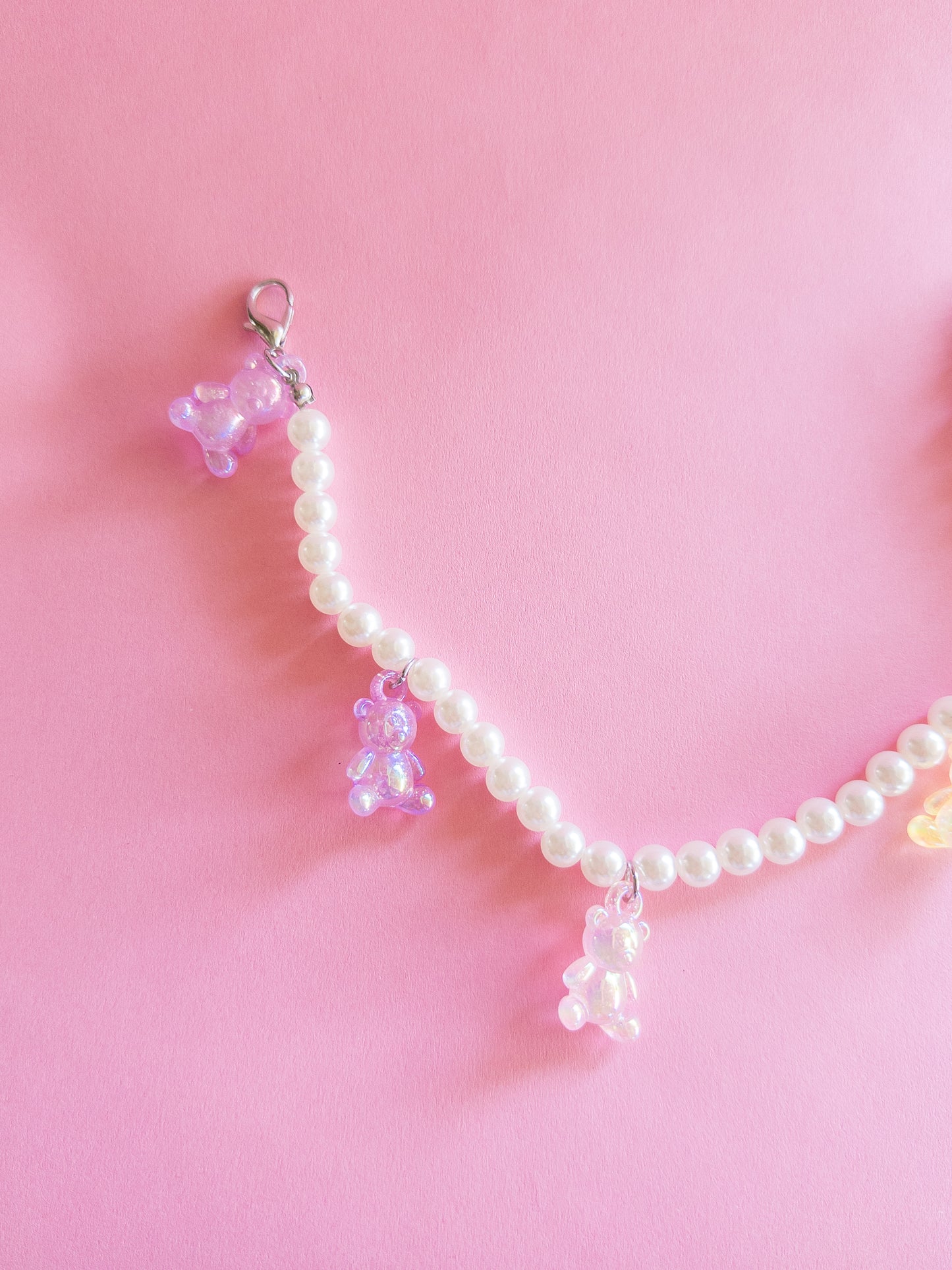 Iridescent Gummy Bear Pearl Bag Charm