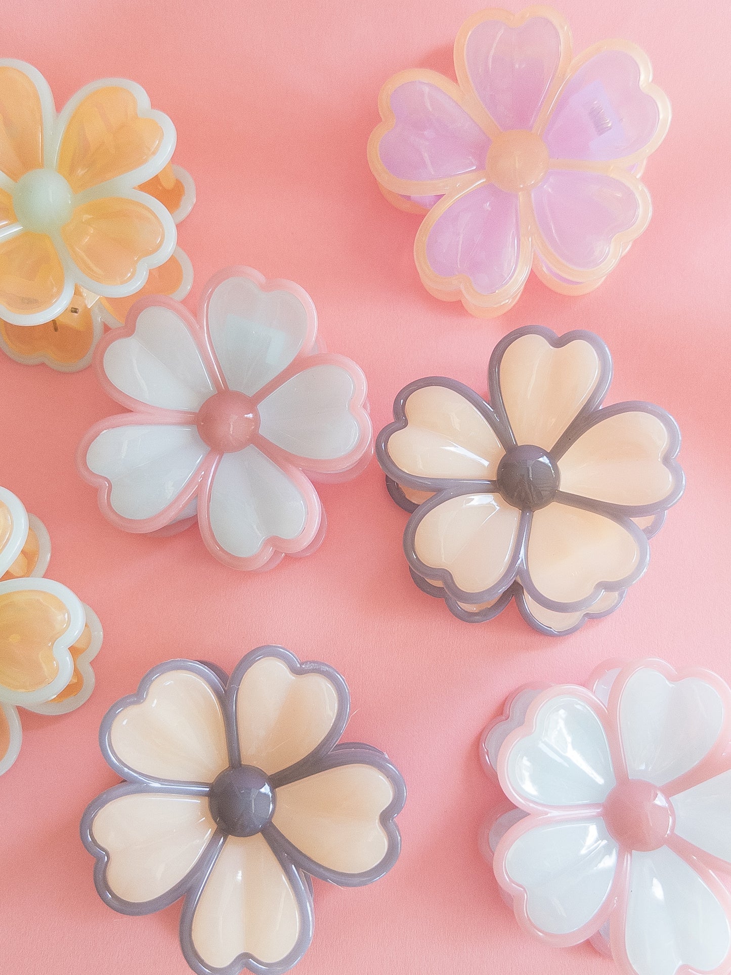 Jelly Flower Hair Claw Clip