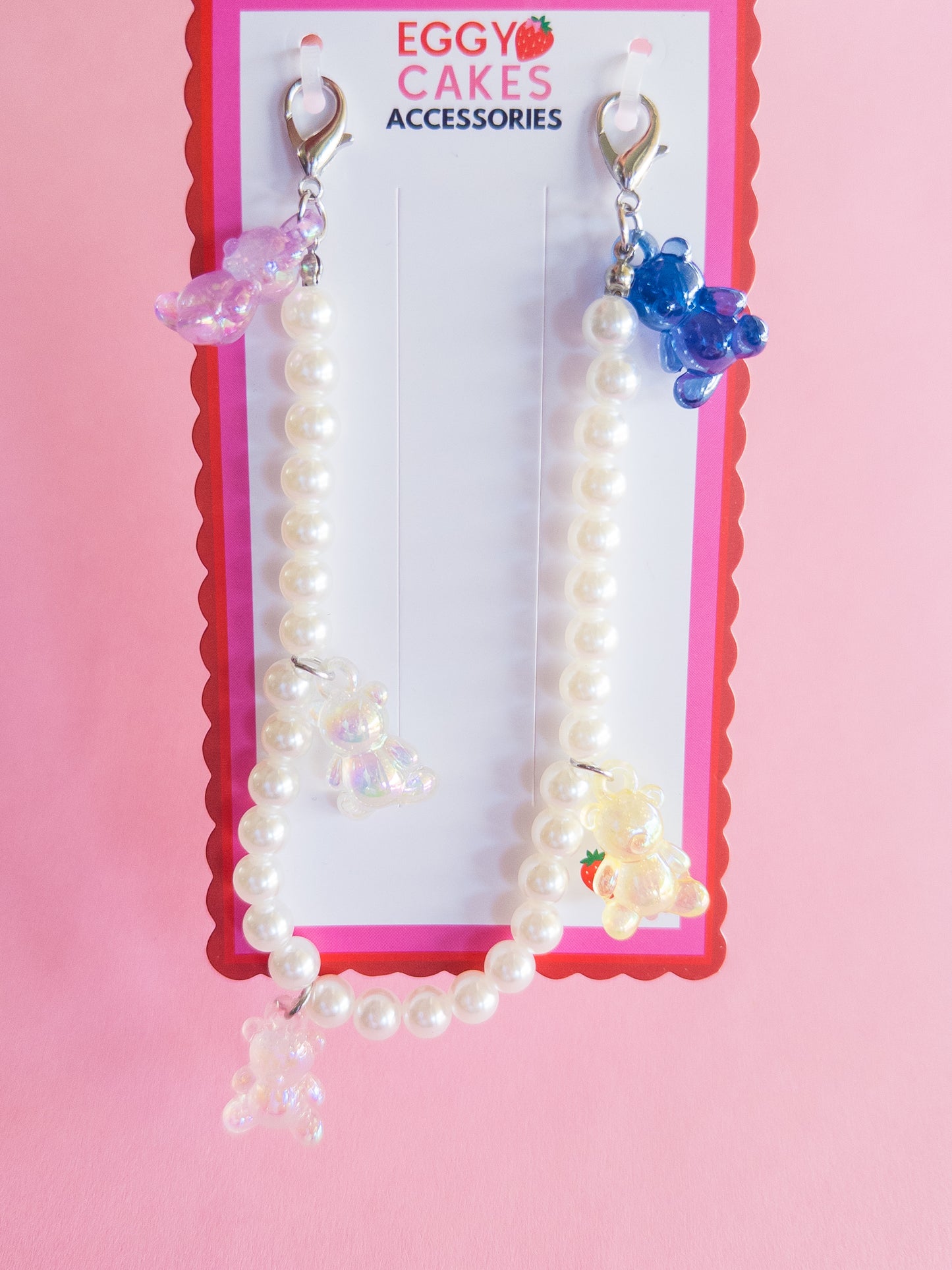 Iridescent Gummy Bear Pearl Bag Charm