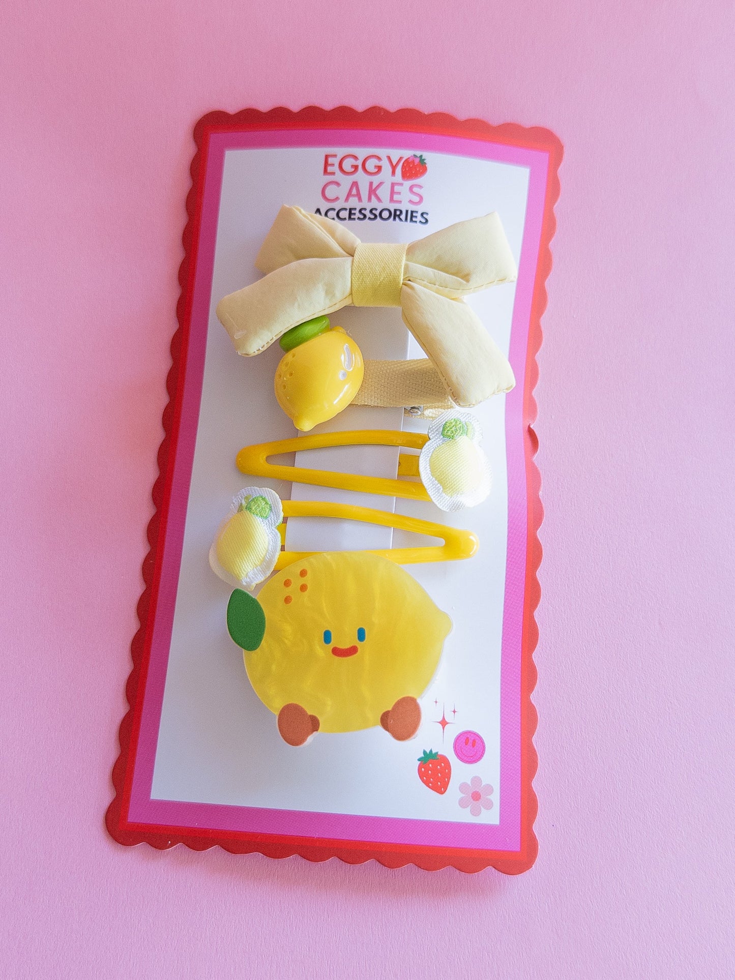 Lemon Puffy Bow Set