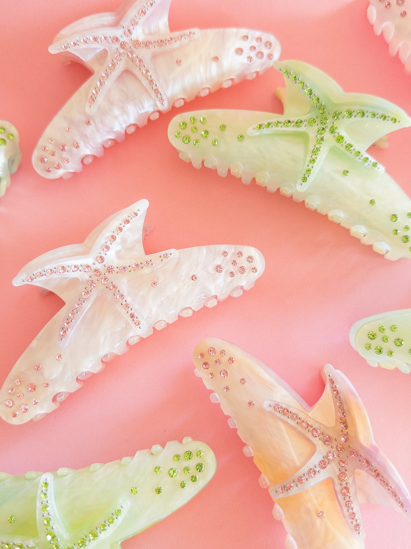 Gem Starfish Hair Claw Clip