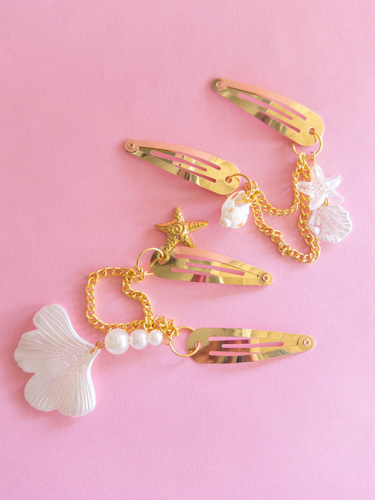 Mermaid Charms Snap Clips