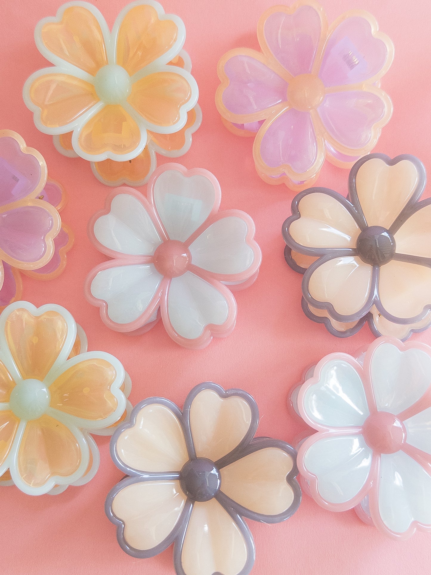 Jelly Flower Hair Claw Clip