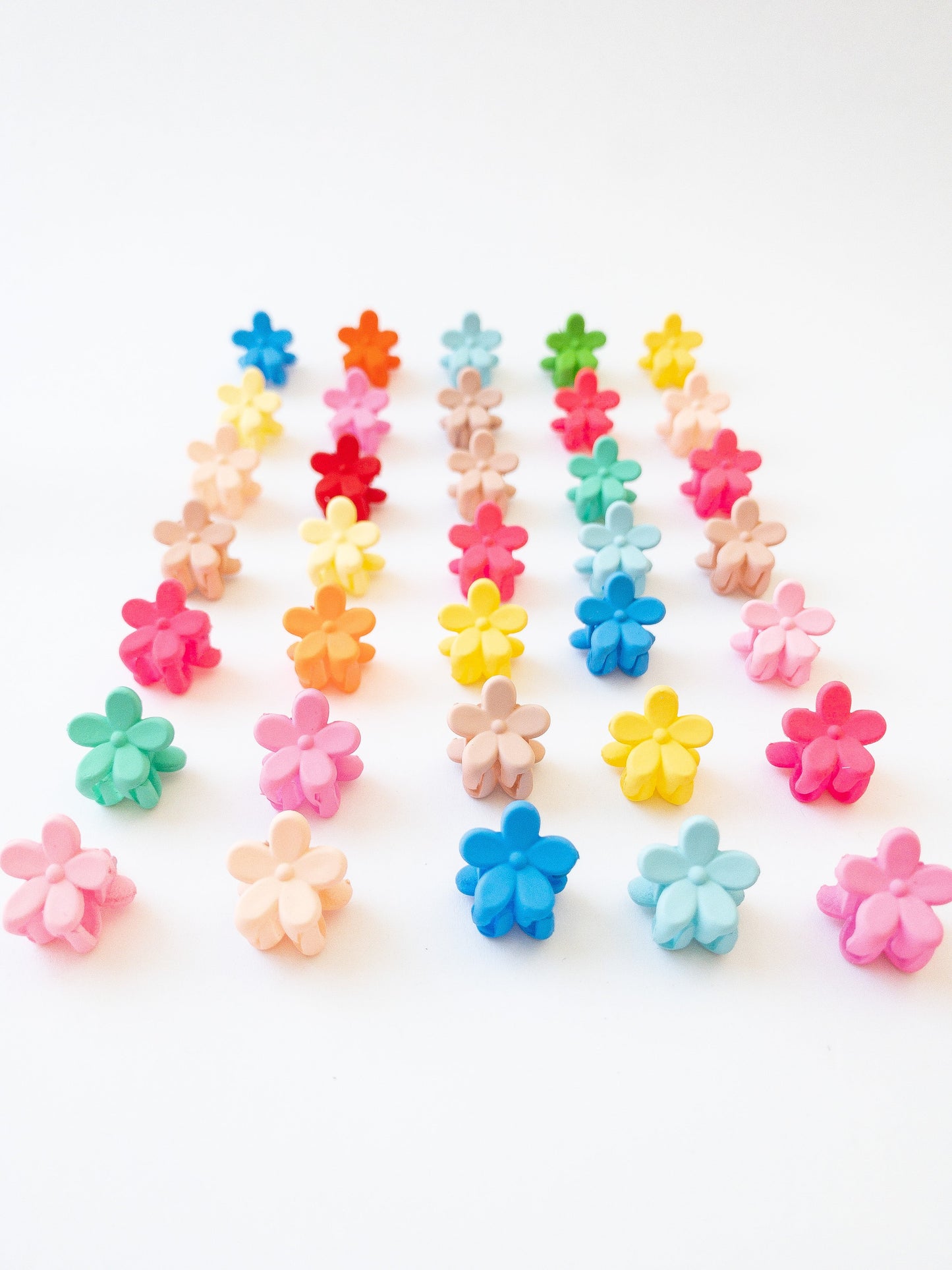 Mini Flower Hair Clips - 36 Pack