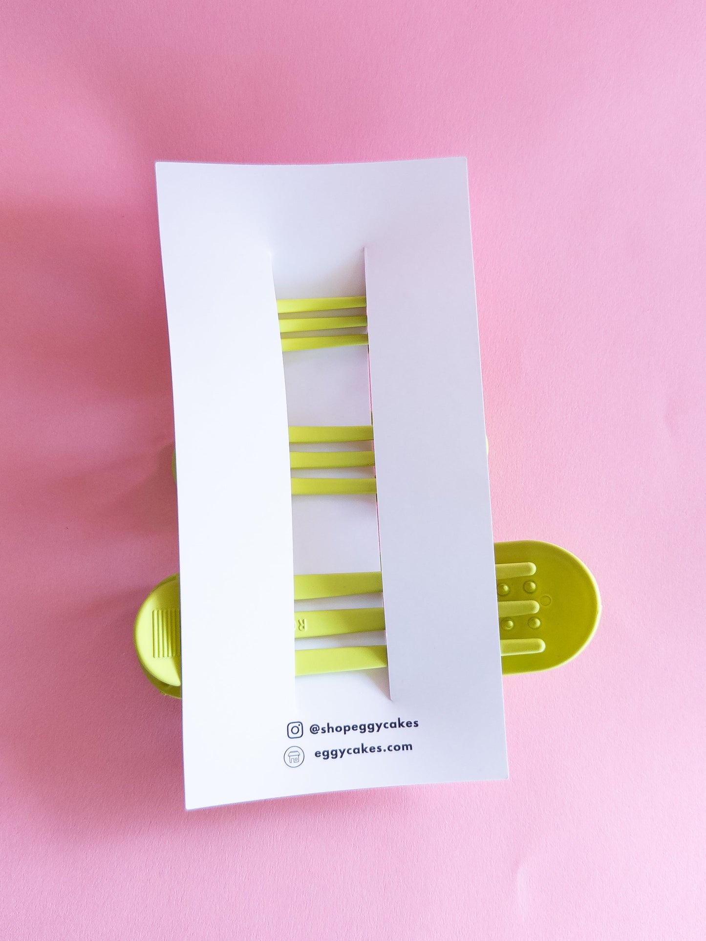 Neon Green Flat Claw Clip Trio