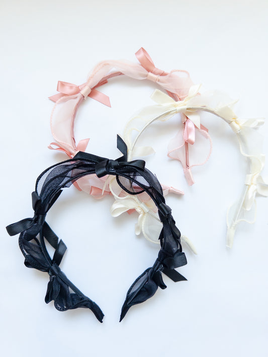 Organza Ribbon Bow Headband