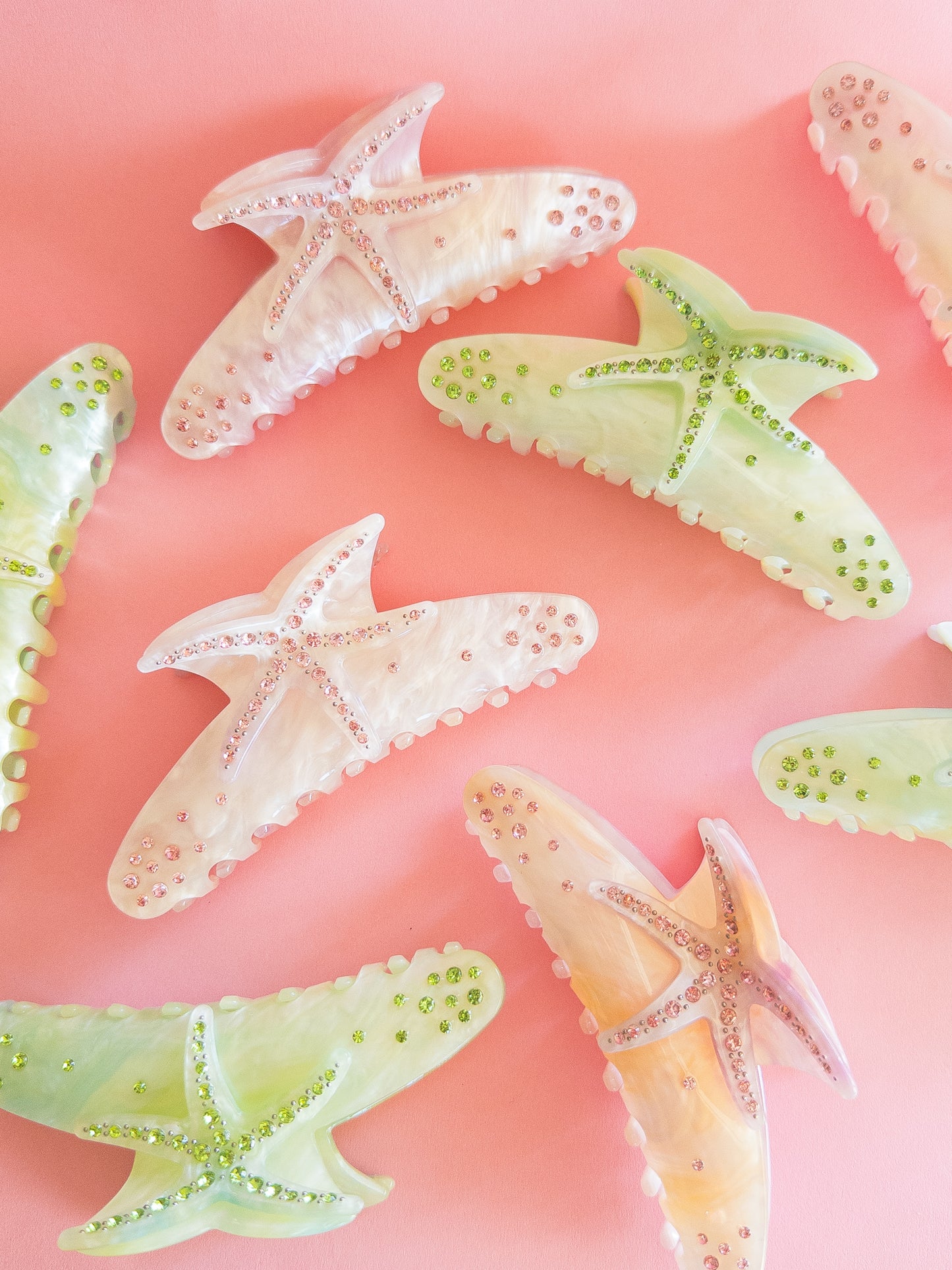 Gem Starfish Hair Claw Clip