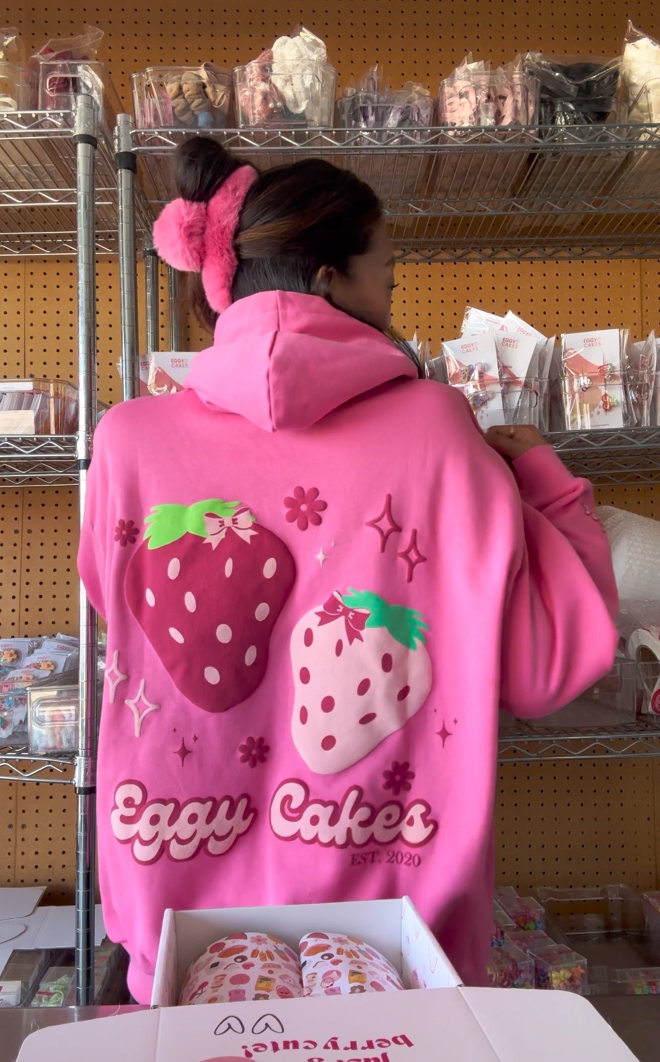 Eggy Cakes Strawberry Hoodie - Kids