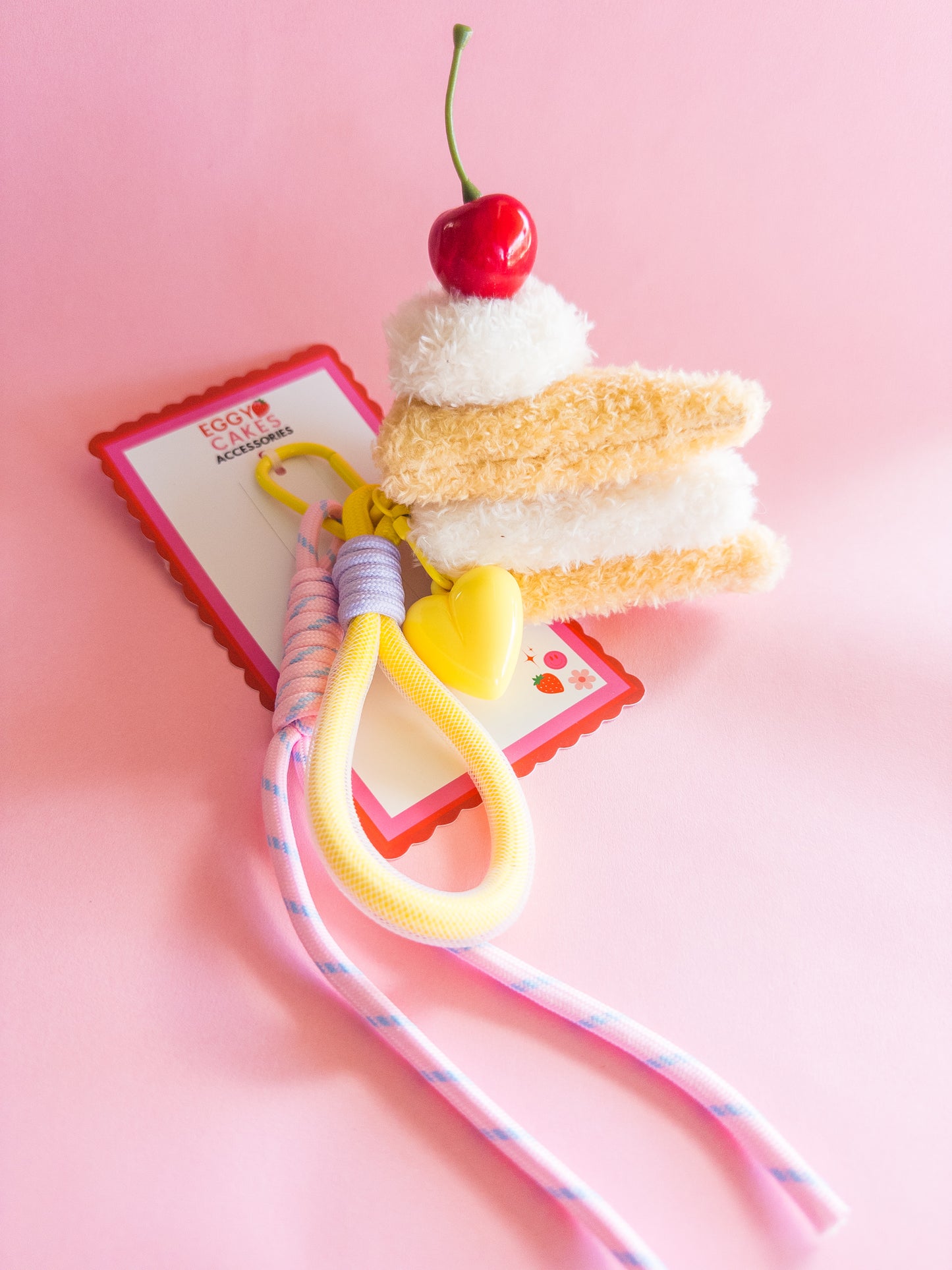 Plushie Cherry Cake Slice Backpack/Bag Charm