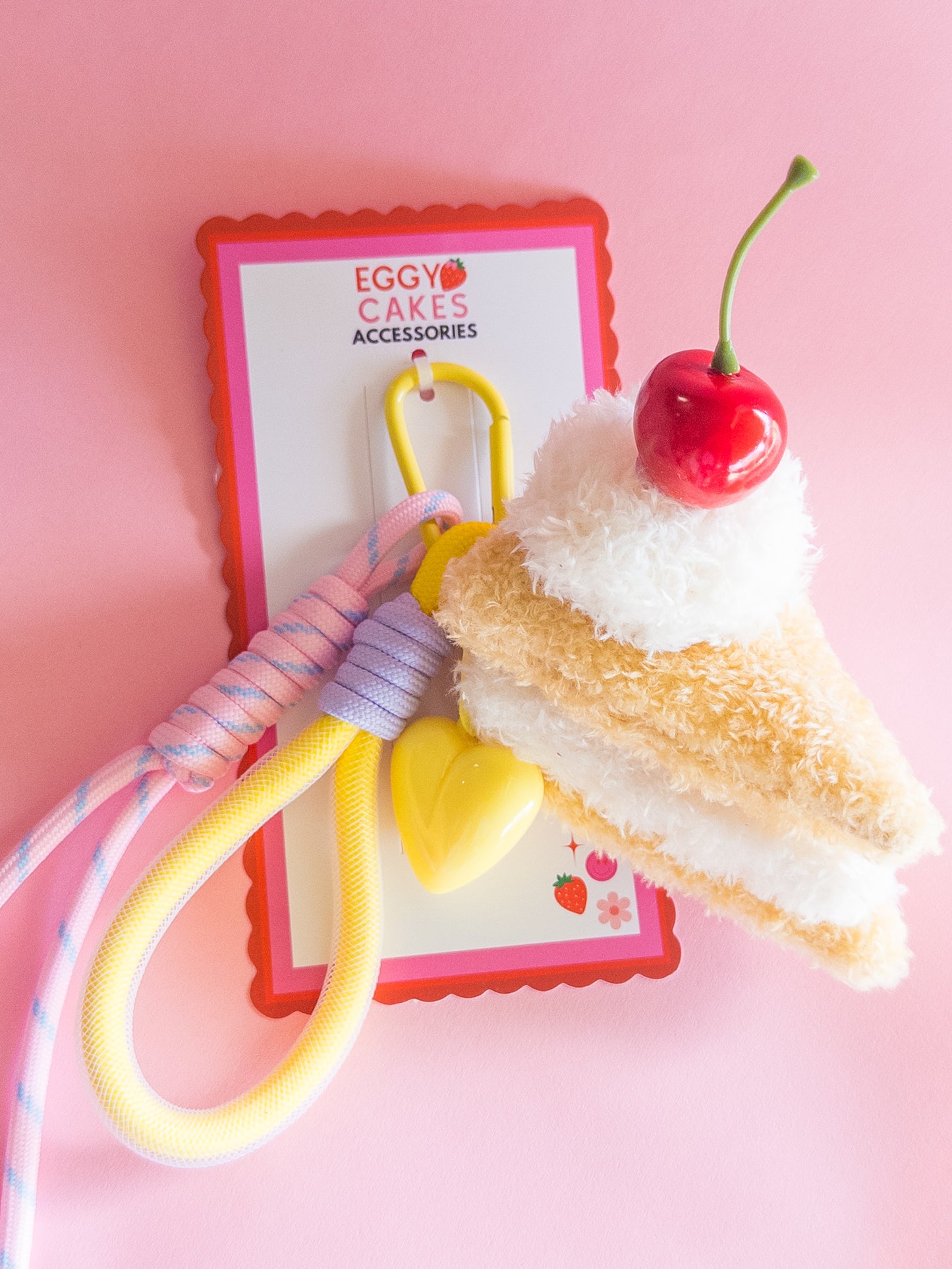 Plushie Cherry Cake Slice Backpack/Bag Charm