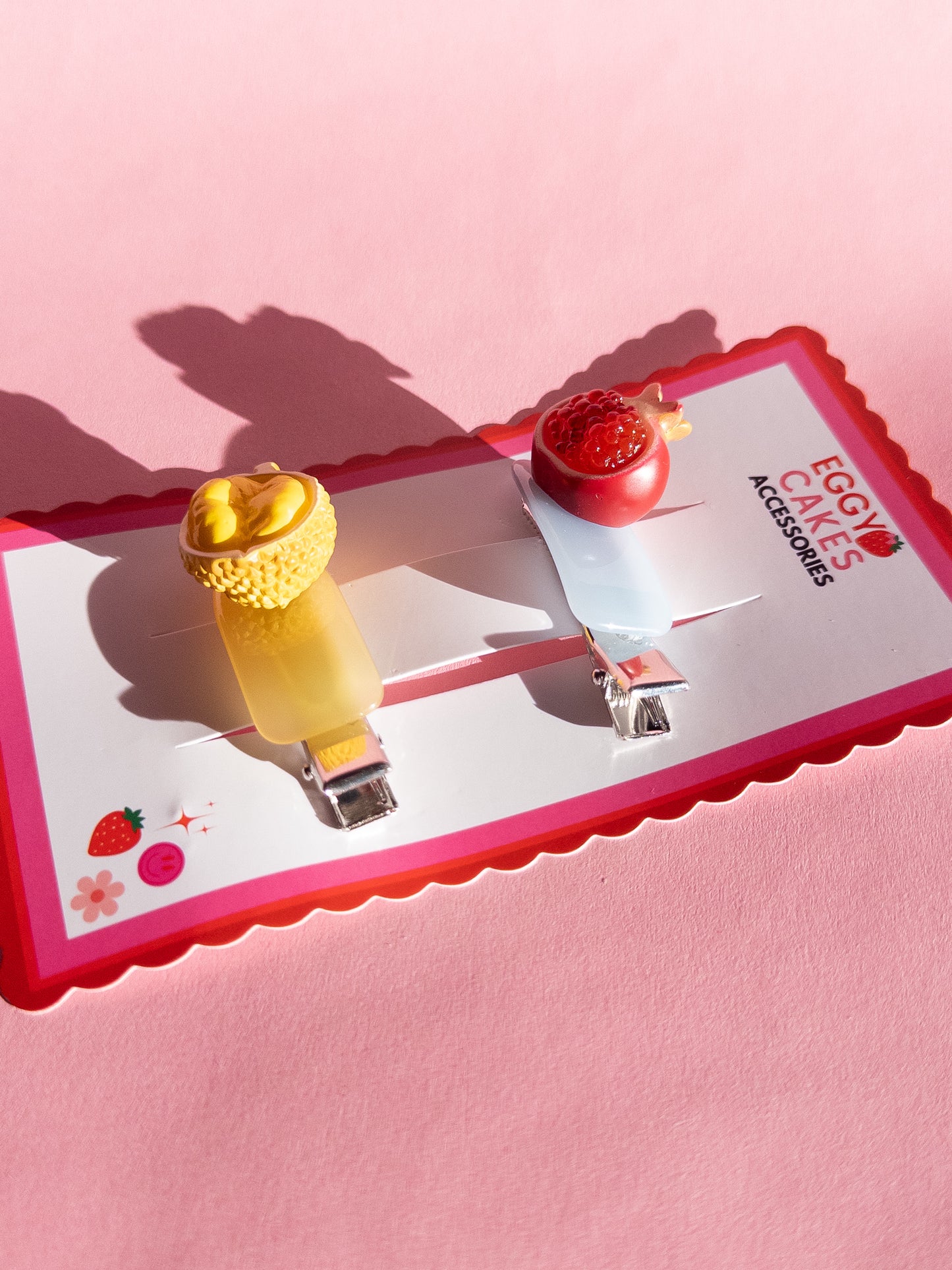 Durian and Pomegranate Hair Clip