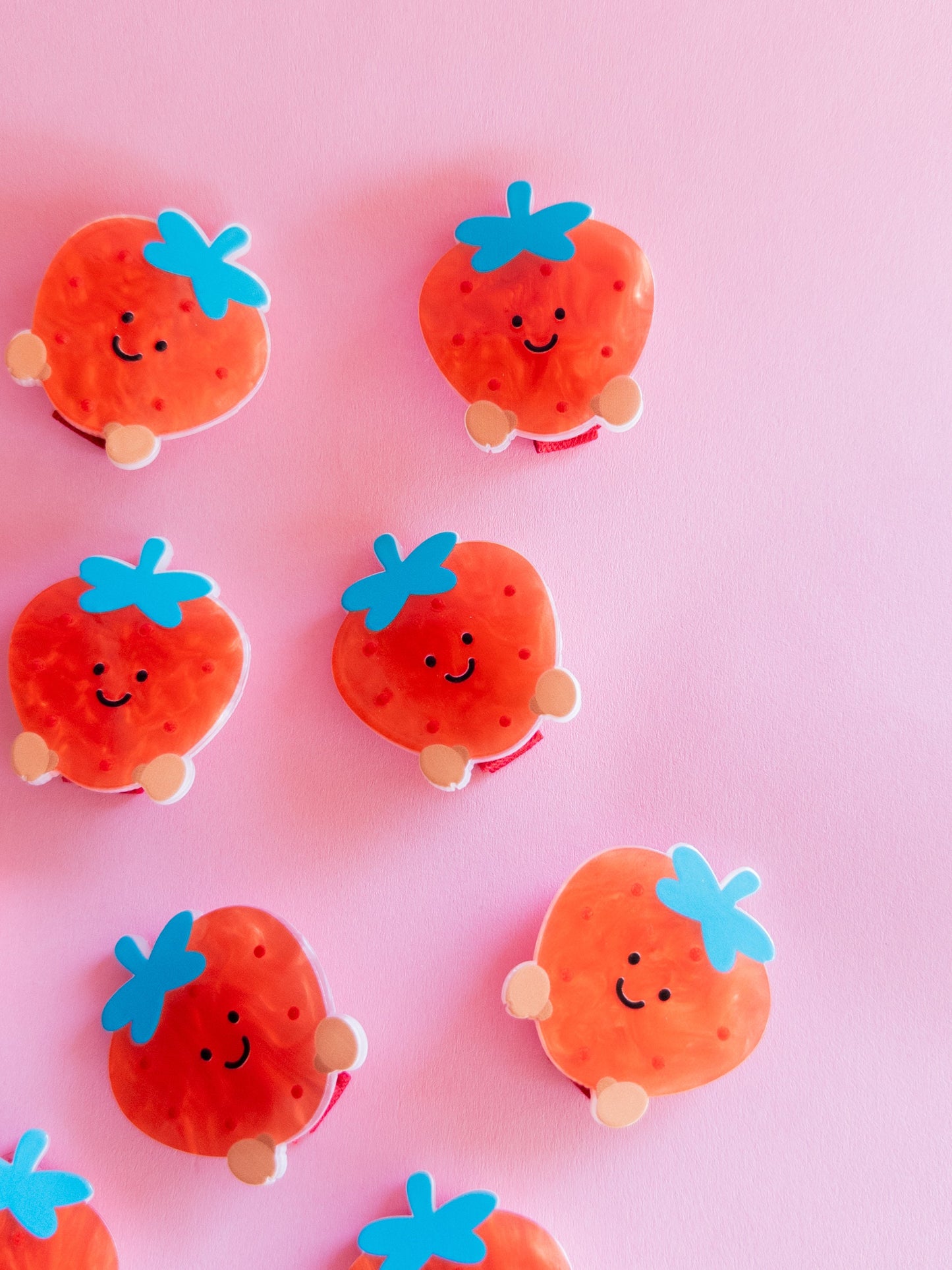 Strawberry Puffy Bow Set