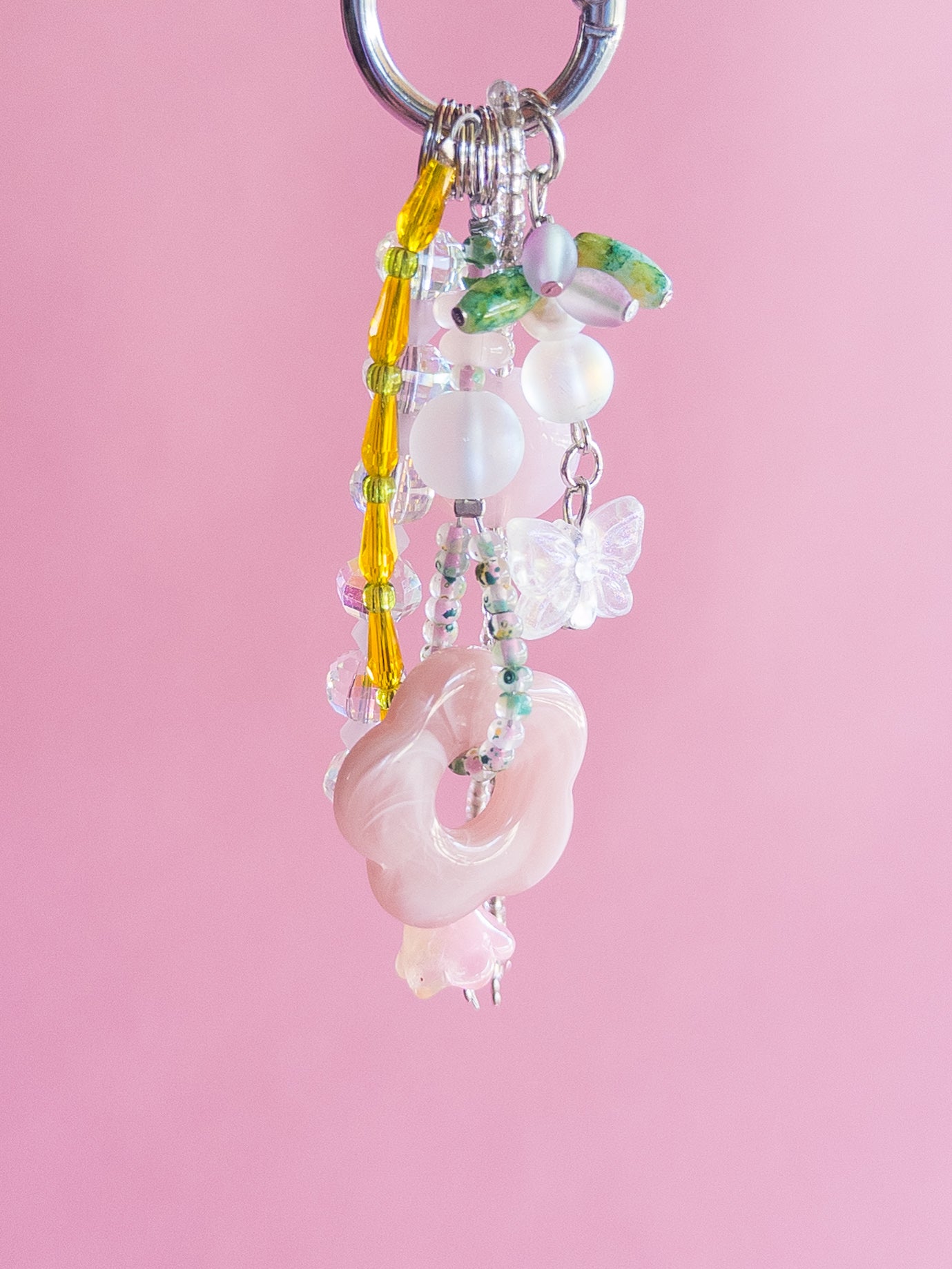 Beaded Butterfly Garden Bag Charm